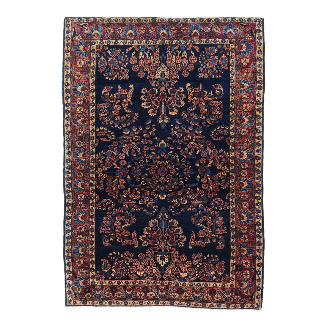 Antique Mohajeran Sarouk Rug 4'2" X 6'2" (1 of 10)