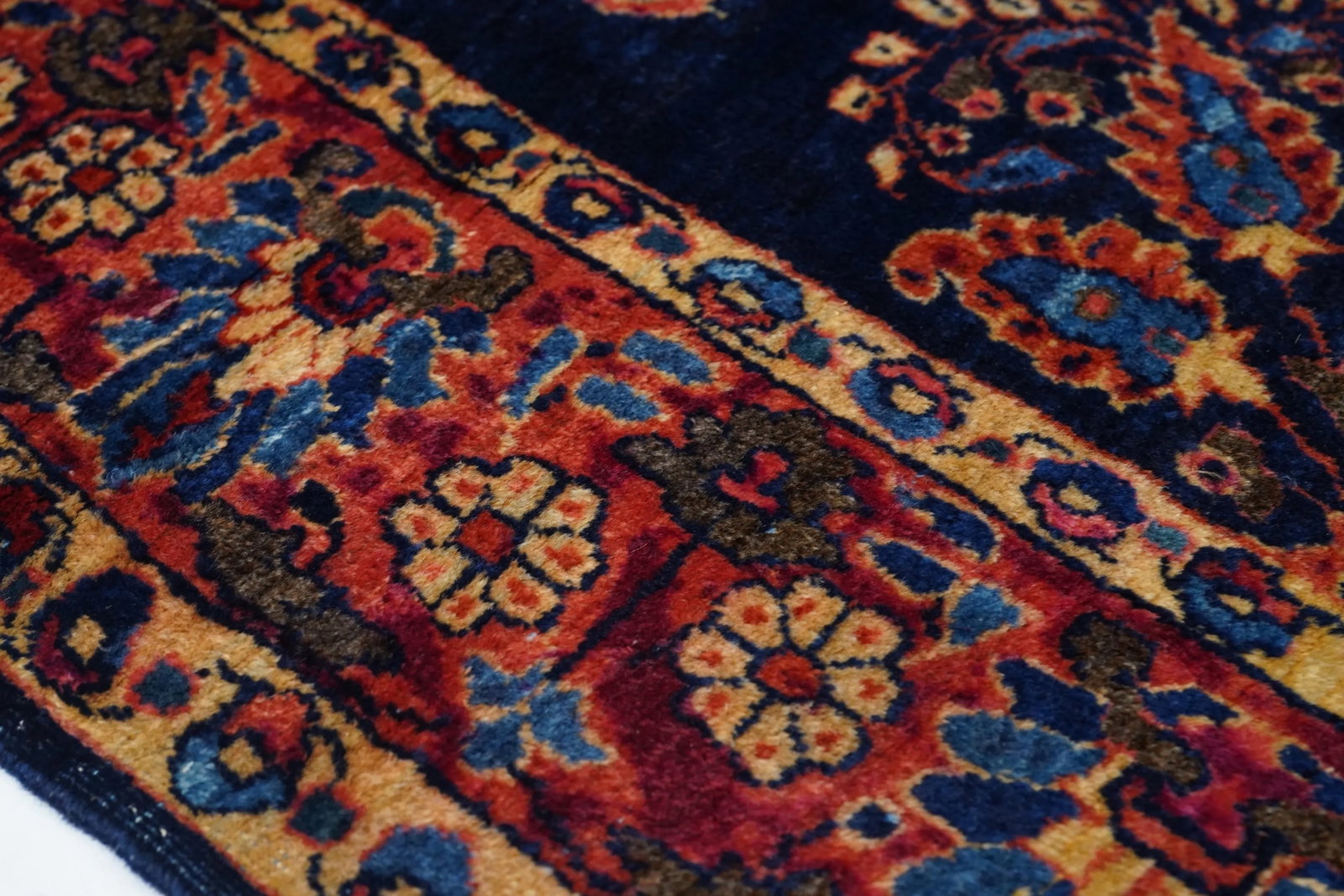 Antique Mohajeran Sarouk Rug 4'2" X 6'2" - 4