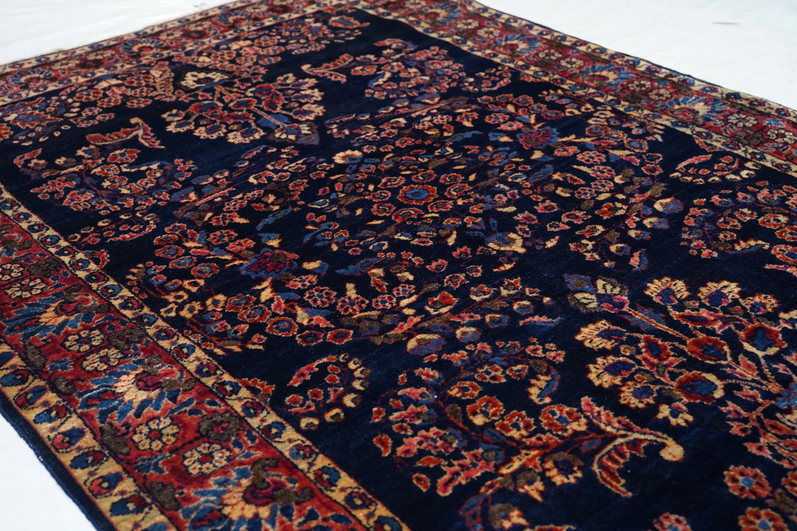 Antique Mohajeran Sarouk Rug 4'2" X 6'2" - 5