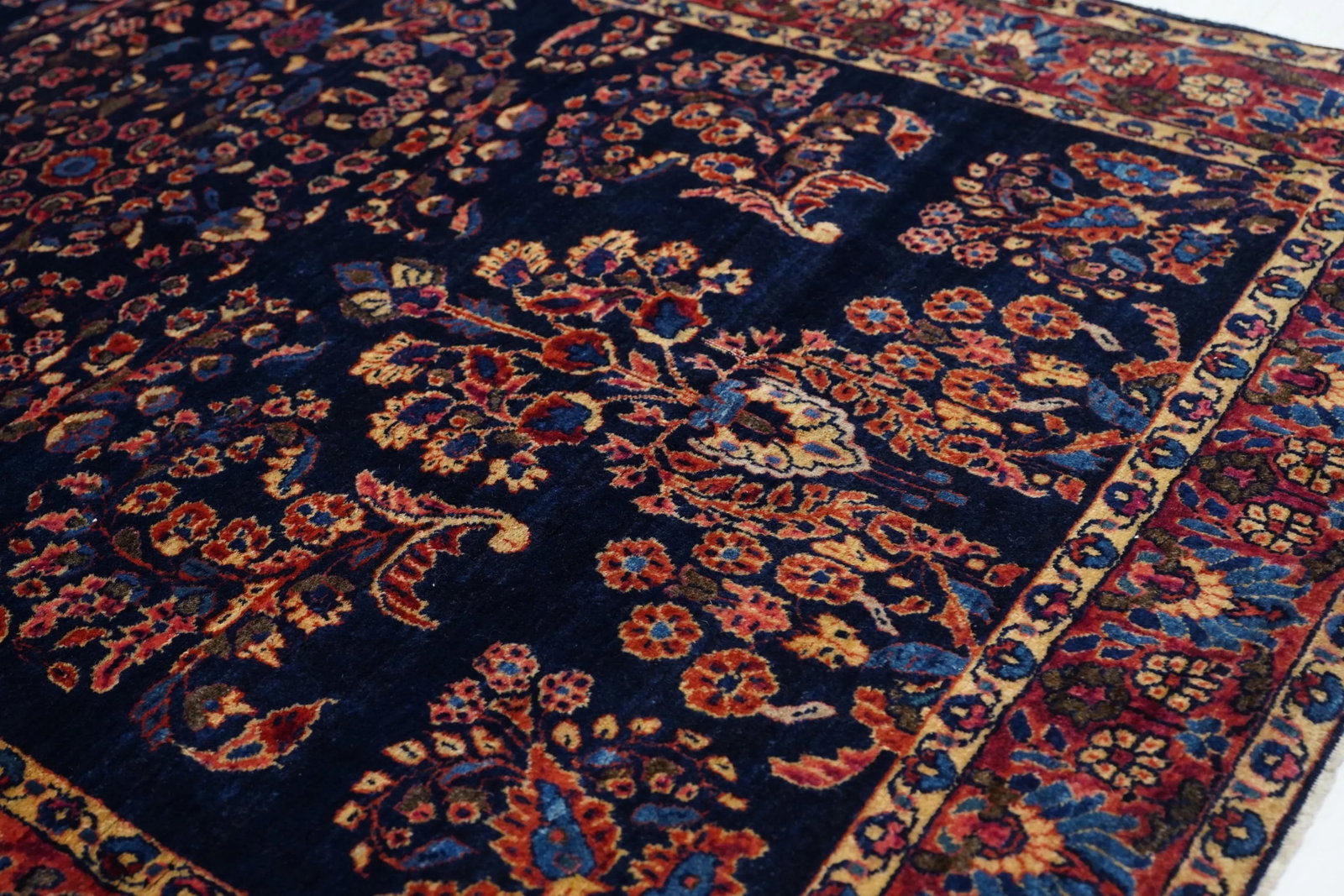 Antique Mohajeran Sarouk Rug 4'2" X 6'2" - 6