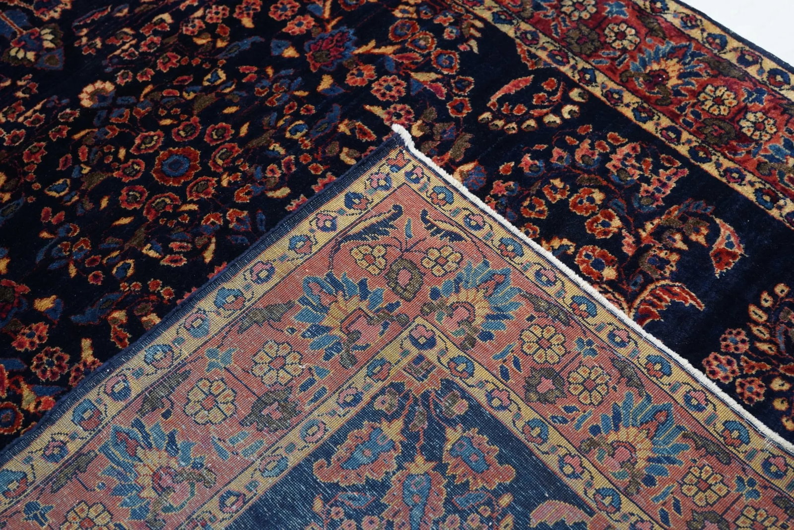 Antique Mohajeran Sarouk Rug 4'2" X 6'2" - 9