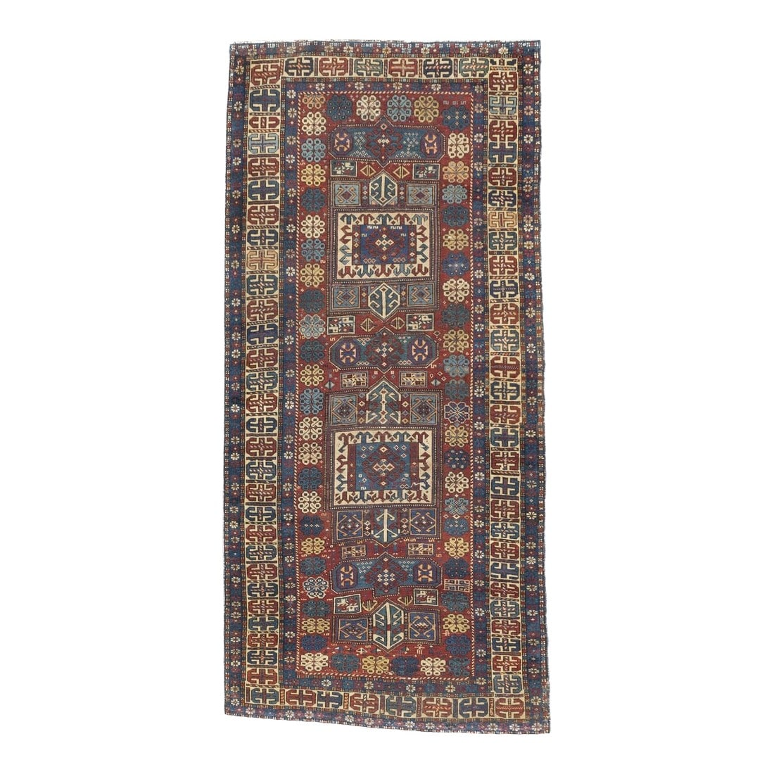 Antique Caucasian Kuba Rug 3'7" X 7'7" (1 of 5)