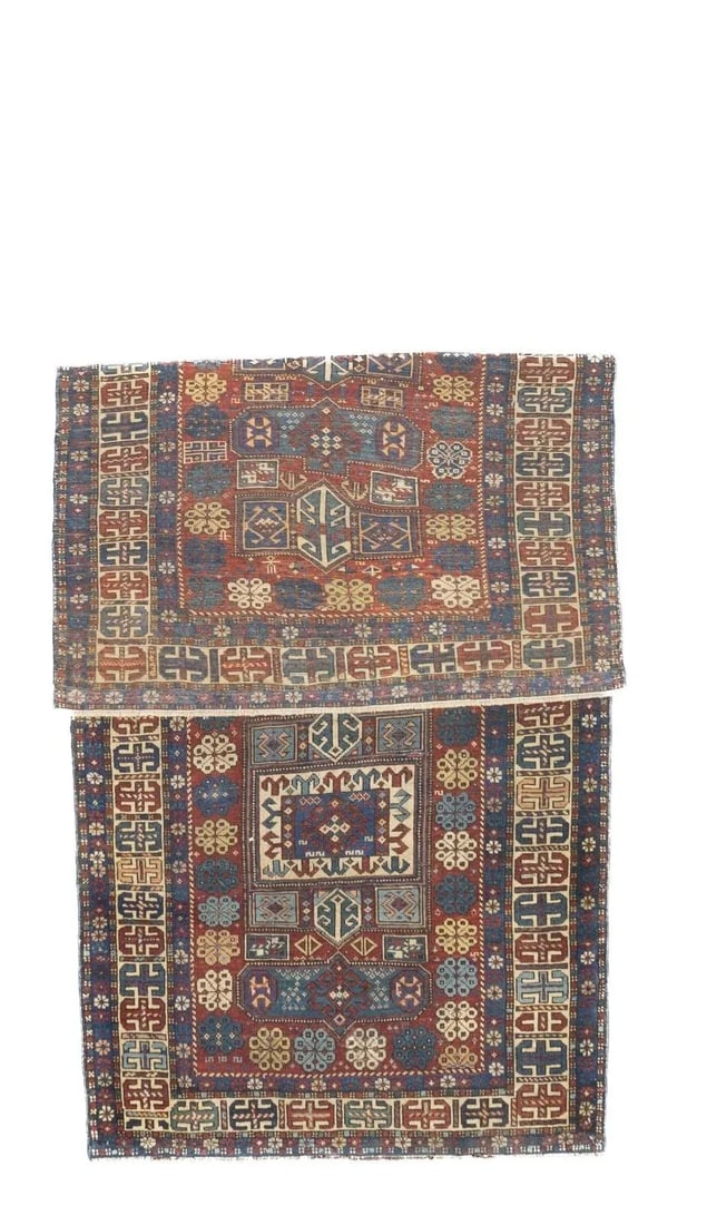 Antique Caucasian Kuba Rug 3'7" X 7'7" - 2