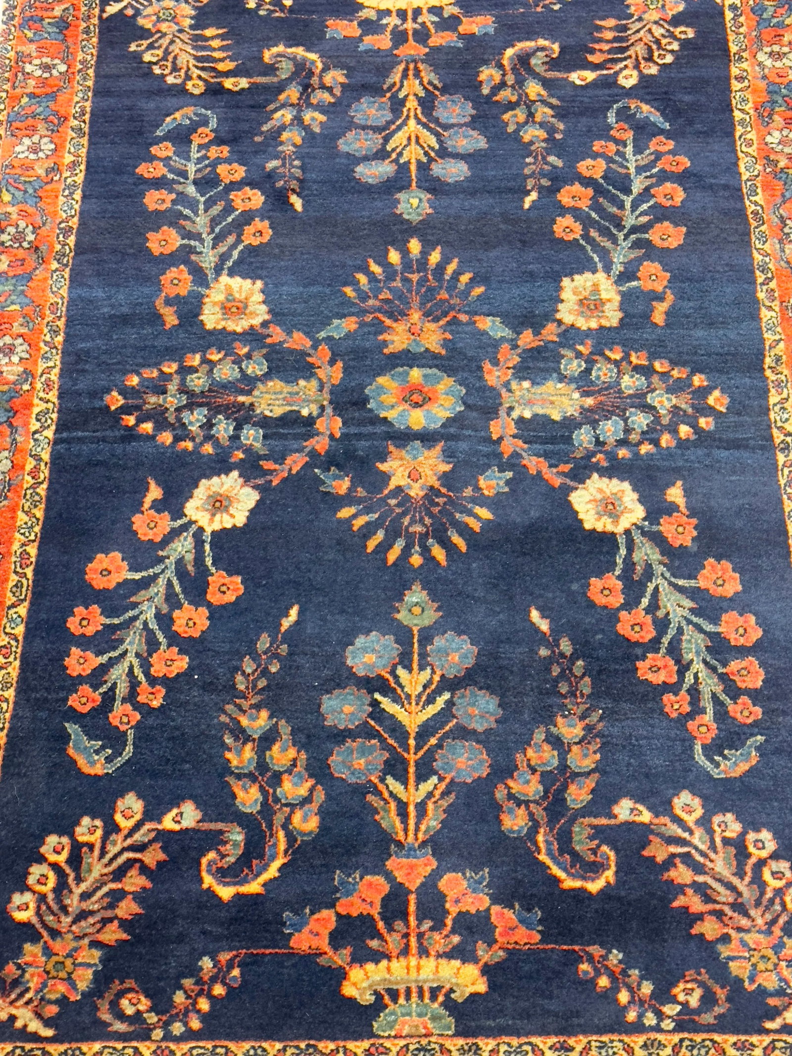 Antique Mohajeran Sarouk Rug 3'4" X 4'11" - 11