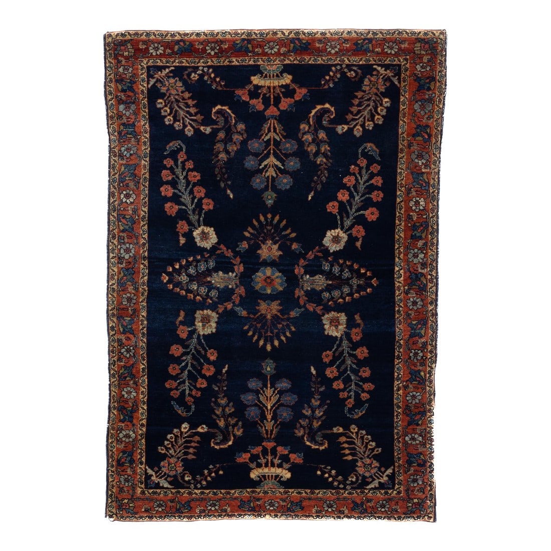 Antique Mohajeran Sarouk Rug 3'4" X 4'11" (1 of 11)