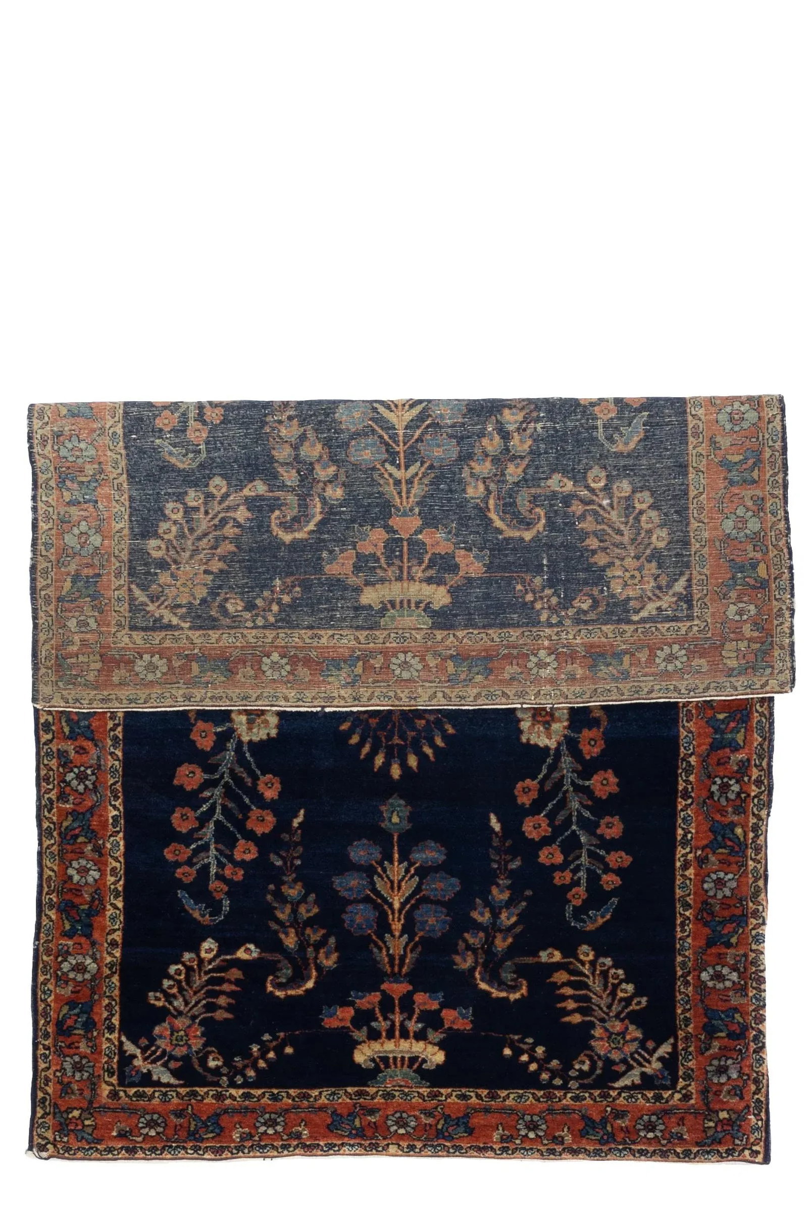 Antique Mohajeran Sarouk Rug 3'4" X 4'11" - 2