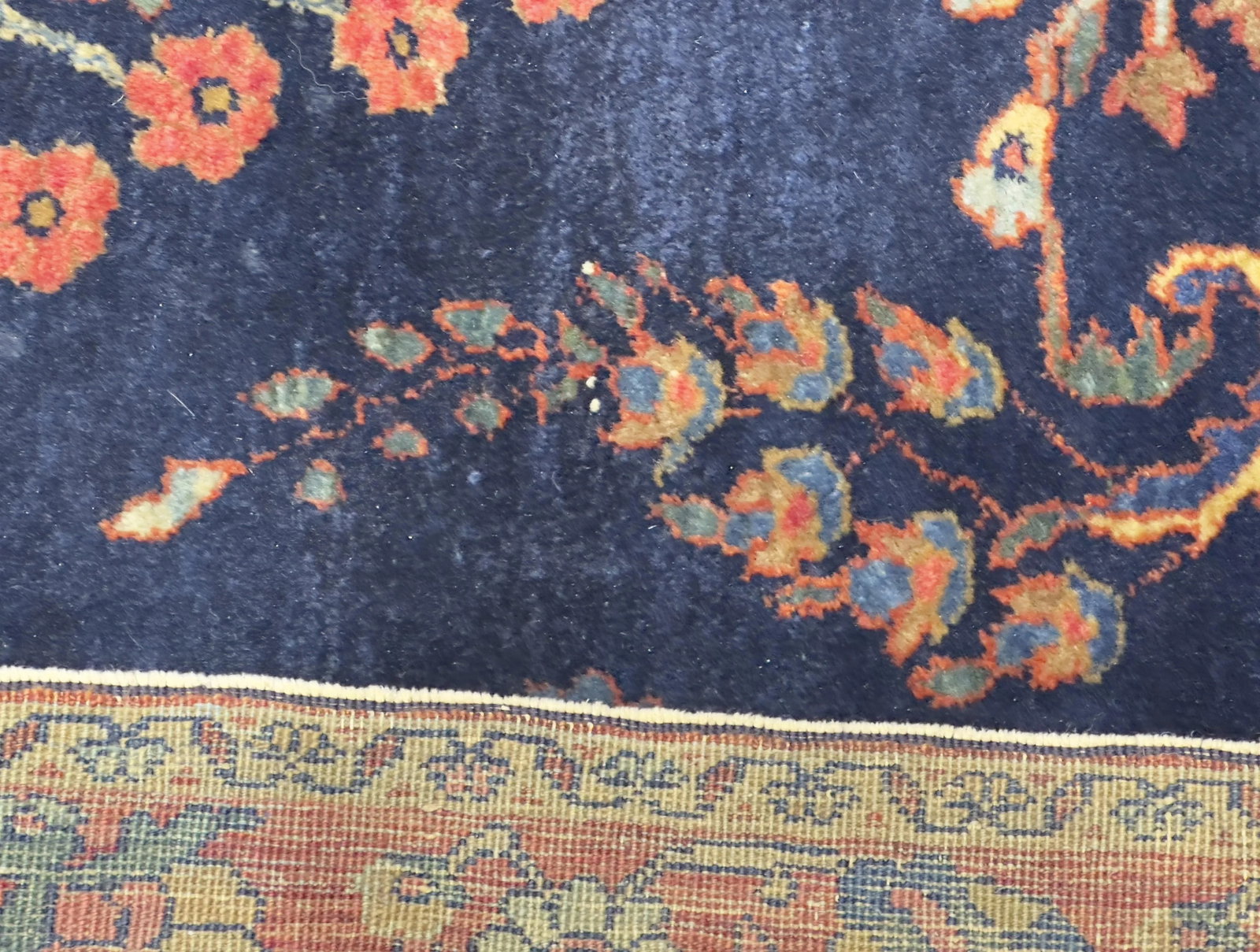 Antique Mohajeran Sarouk Rug 3'4" X 4'11" - 4