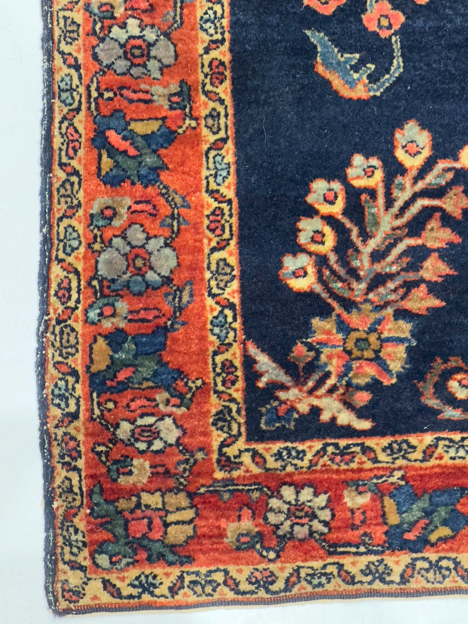 Antique Mohajeran Sarouk Rug 3'4" X 4'11" - 7