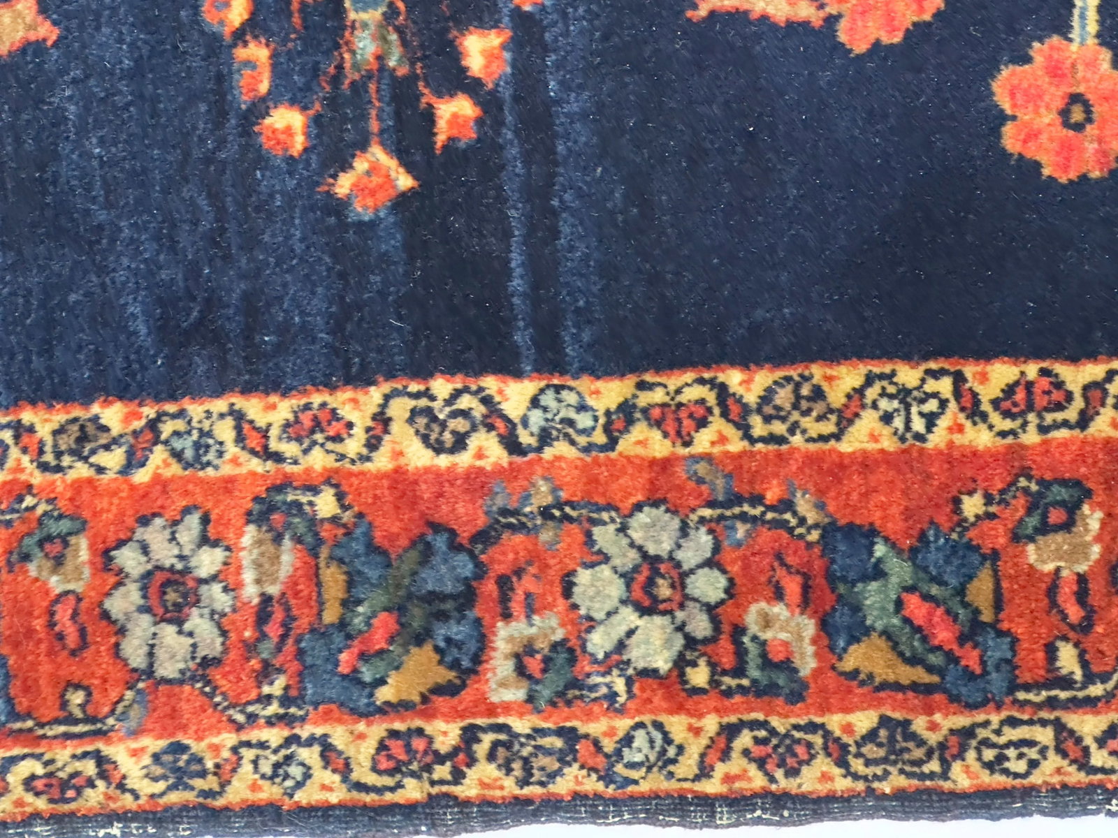 Antique Mohajeran Sarouk Rug 3'4" X 4'11" - 9