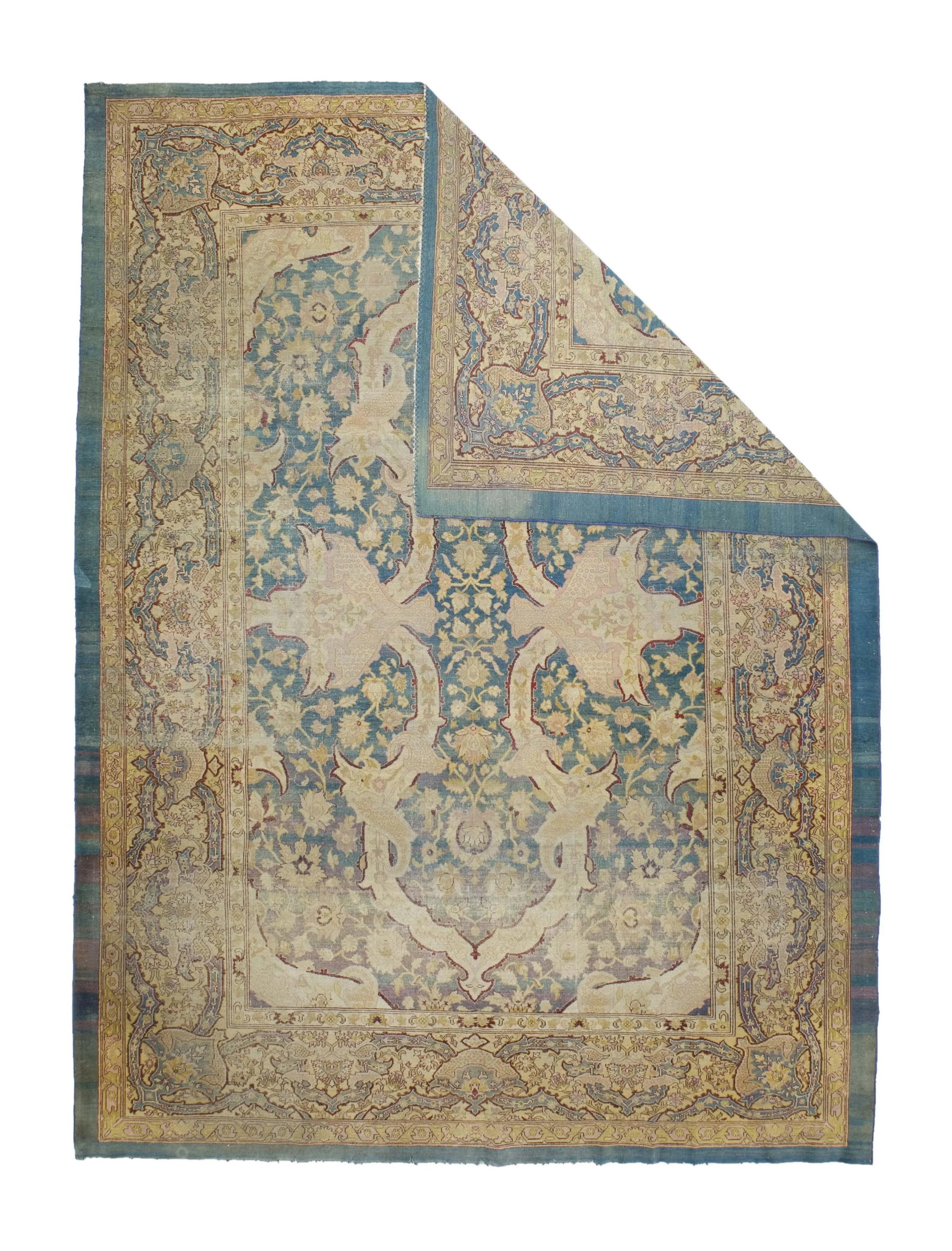 Antique Indian Amritsar Rug 8'10" X 12'2" Circa 1890 - 2