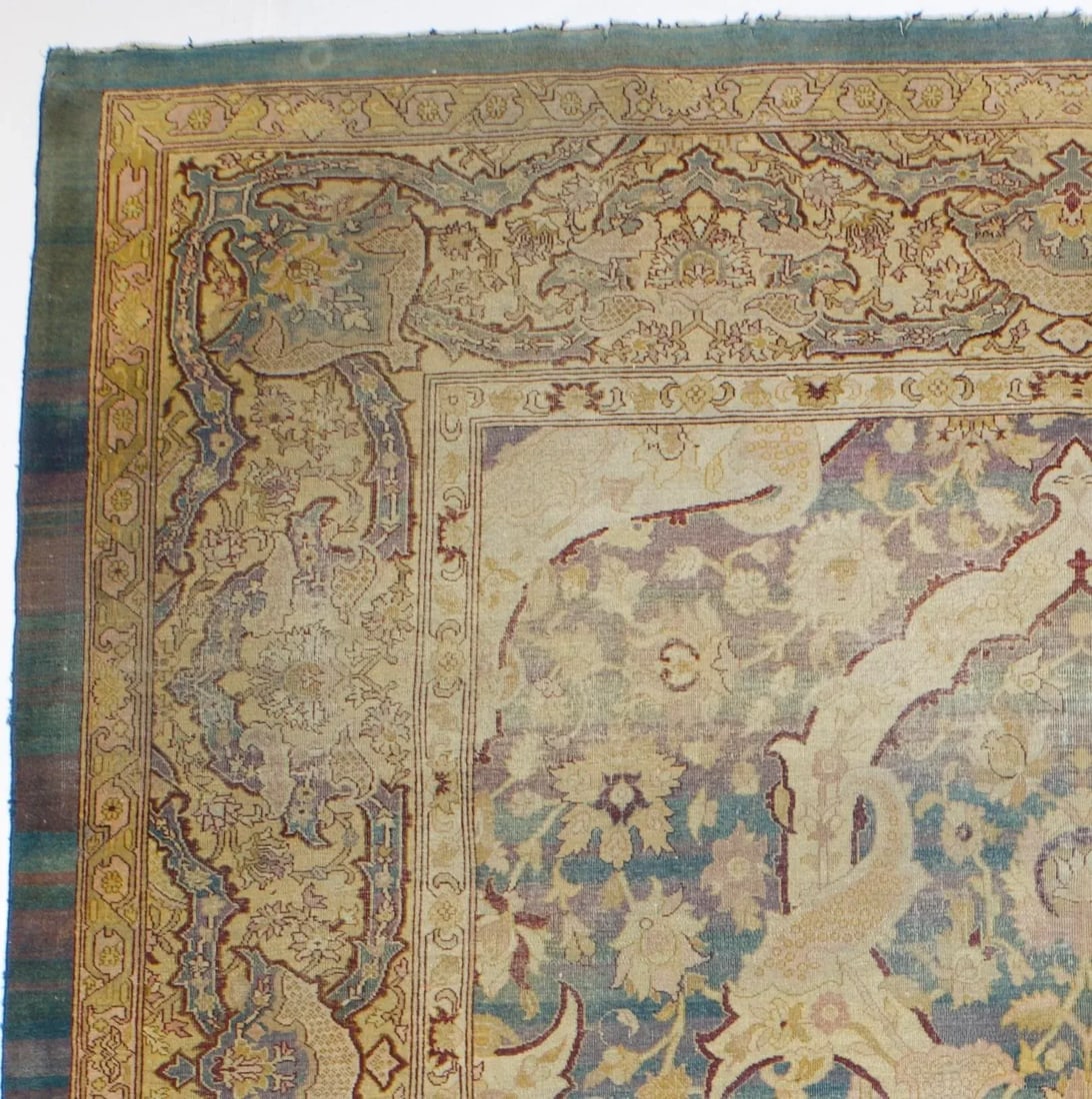 Antique Indian Amritsar Rug 8'10" X 12'2" Circa 1890 - 4