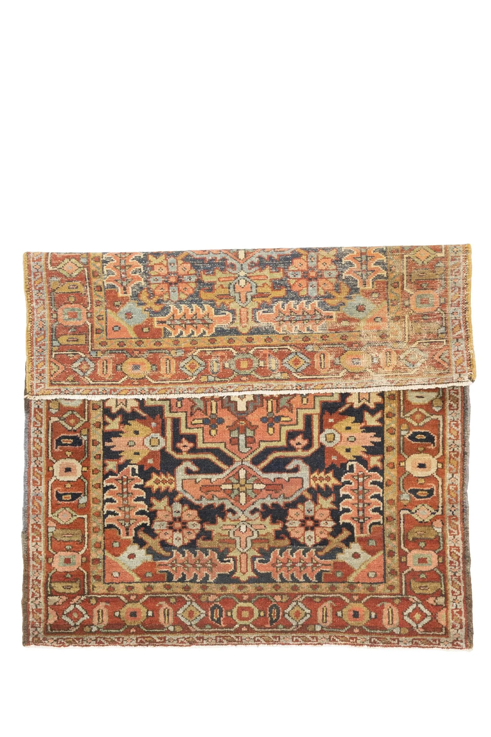 Antique Persian Heriz Rug 3'7" X 4'6" - 2