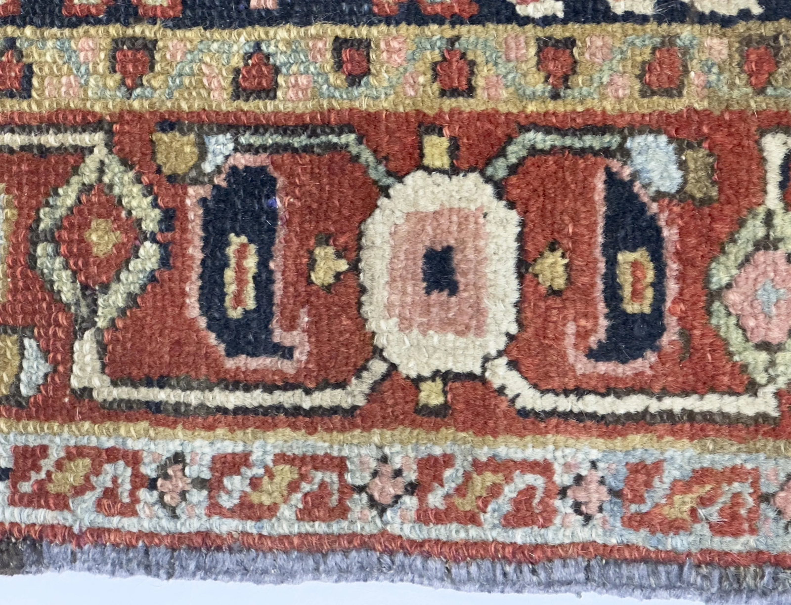 Antique Persian Heriz Rug 3'7" X 4'6" - 3