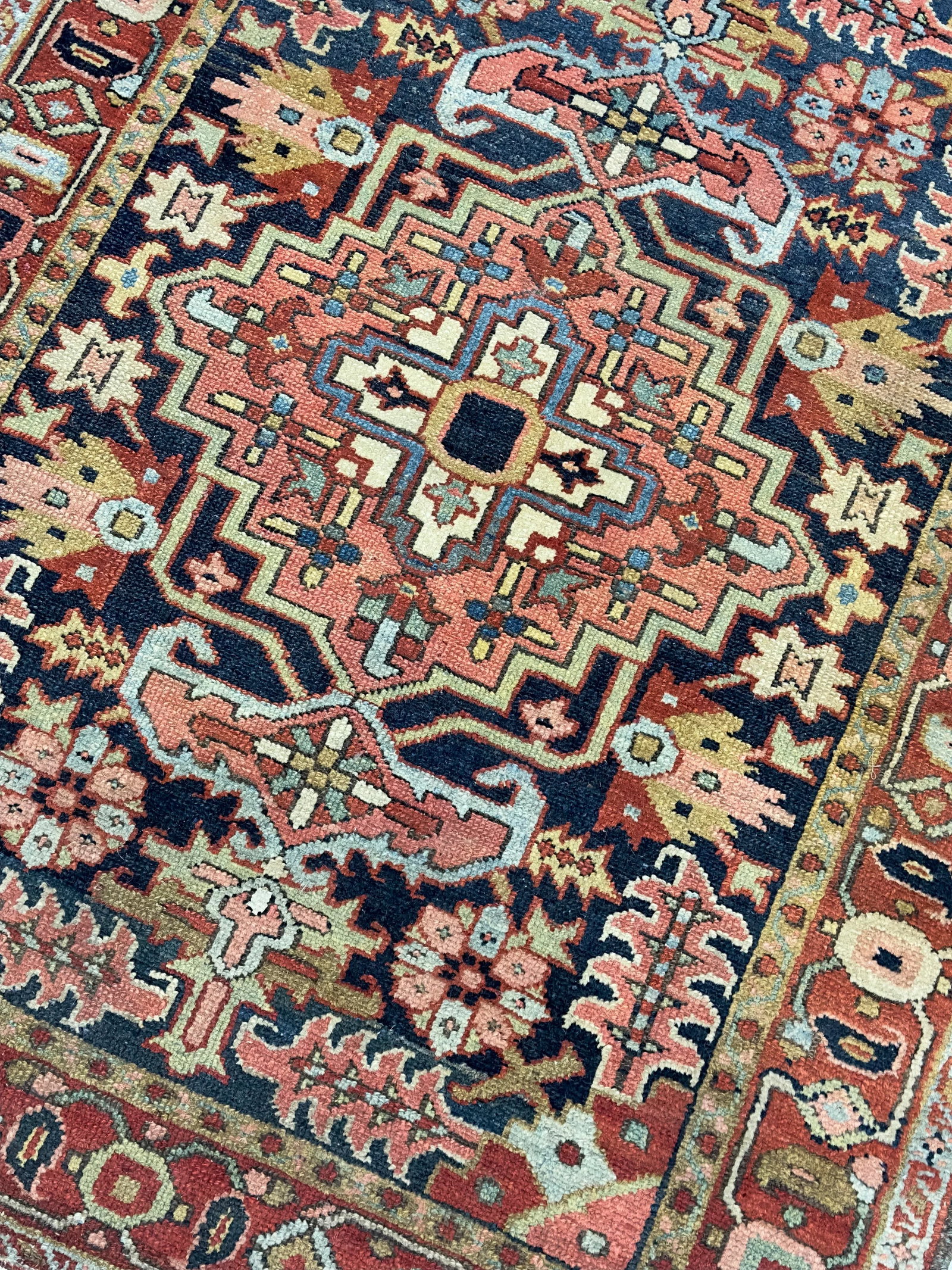 Antique Persian Heriz Rug 3'7" X 4'6" - 6