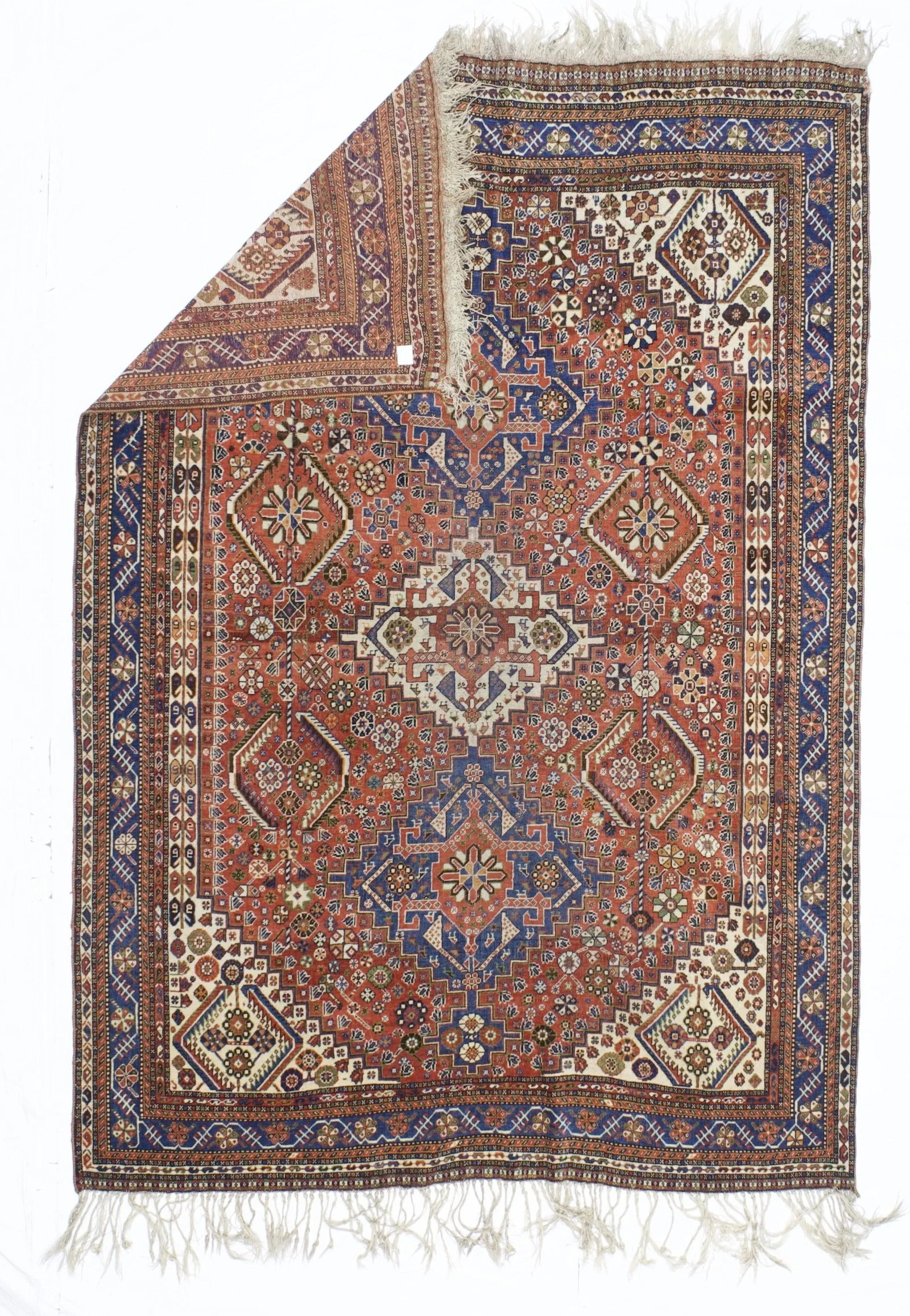 Antique Persian Qashqai Rug 5'10" X 8'4" - 2