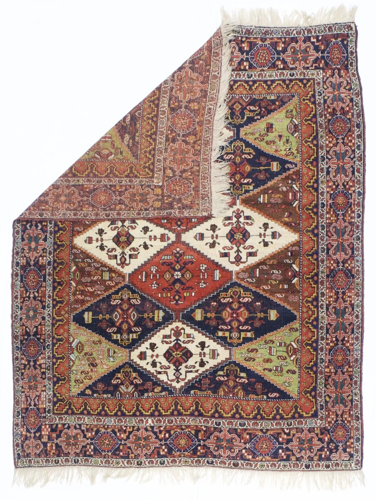 Antique Persian Tribal Afshar Rug 4'10" X 6'2" - 2