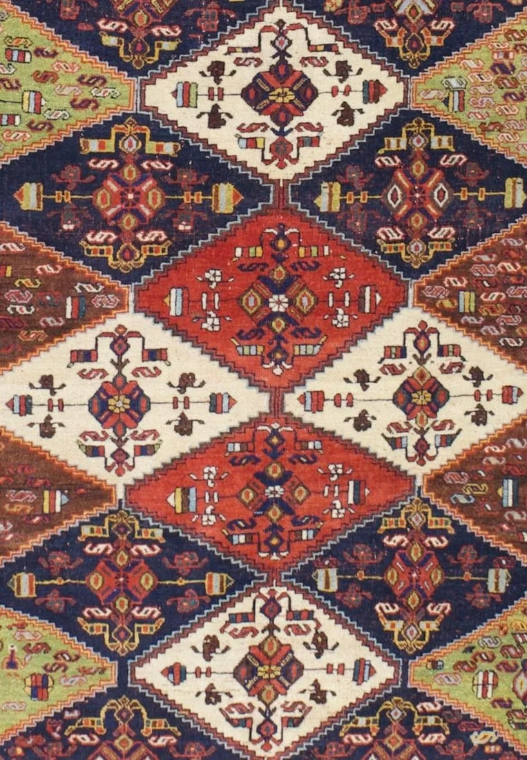 Antique Persian Tribal Afshar Rug 4'10" X 6'2" - 3