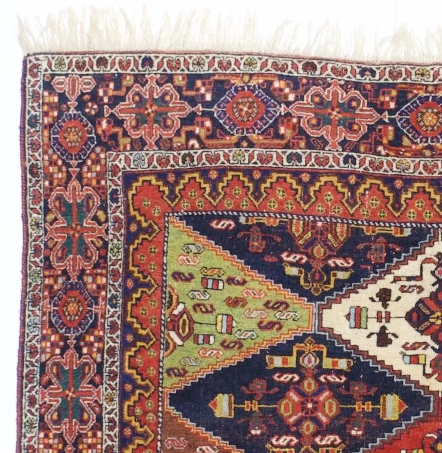 Antique Persian Tribal Afshar Rug 4'10" X 6'2" - 4
