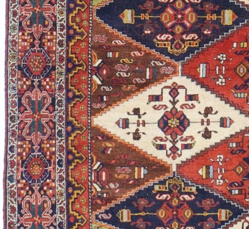 Antique Persian Tribal Afshar Rug 4'10" X 6'2" - 5