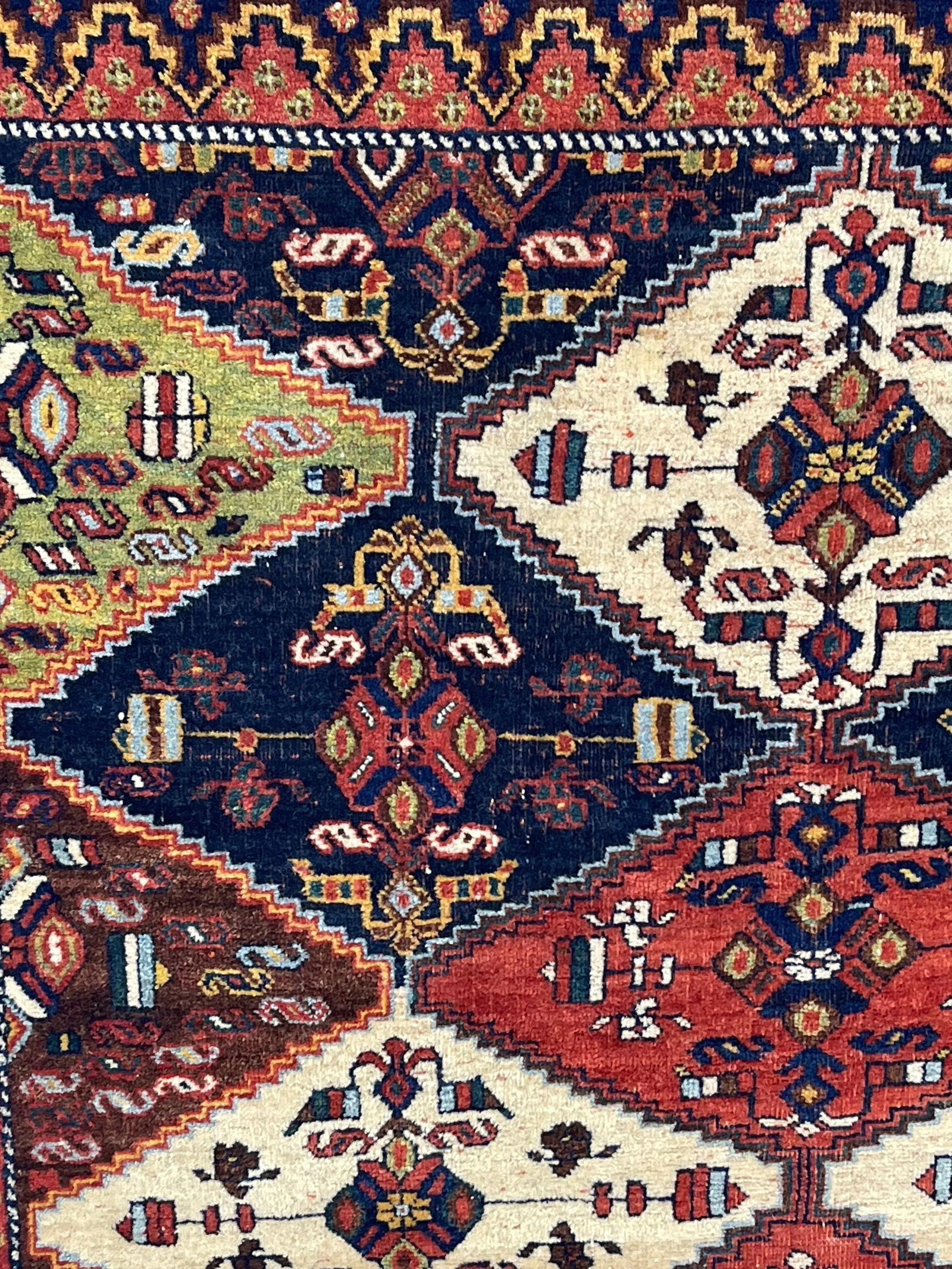 Antique Persian Tribal Afshar Rug 4'10" X 6'2" - 7