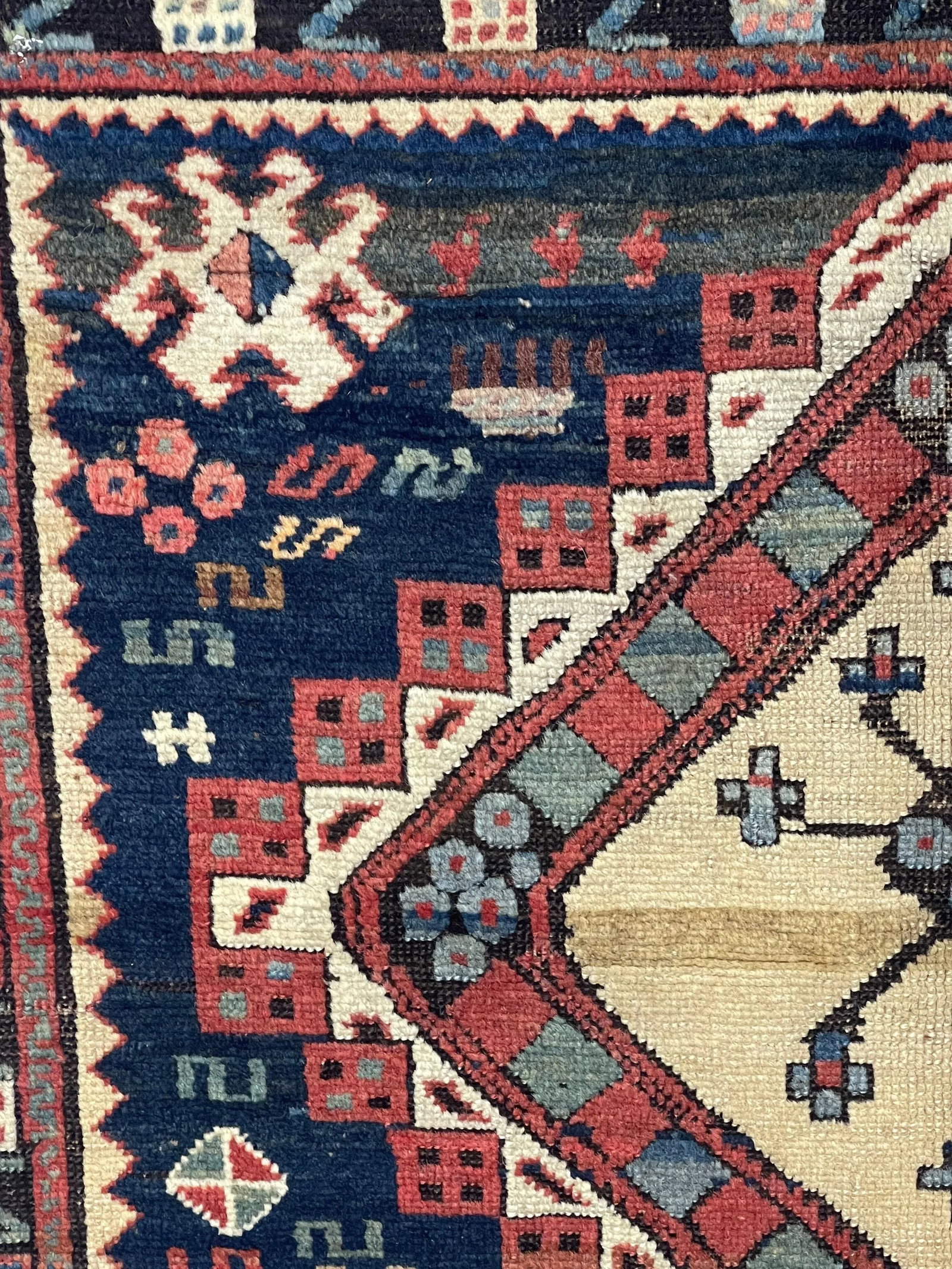 Antique Caucasian Shirvan Rug 4'5" X 8'5" - 5