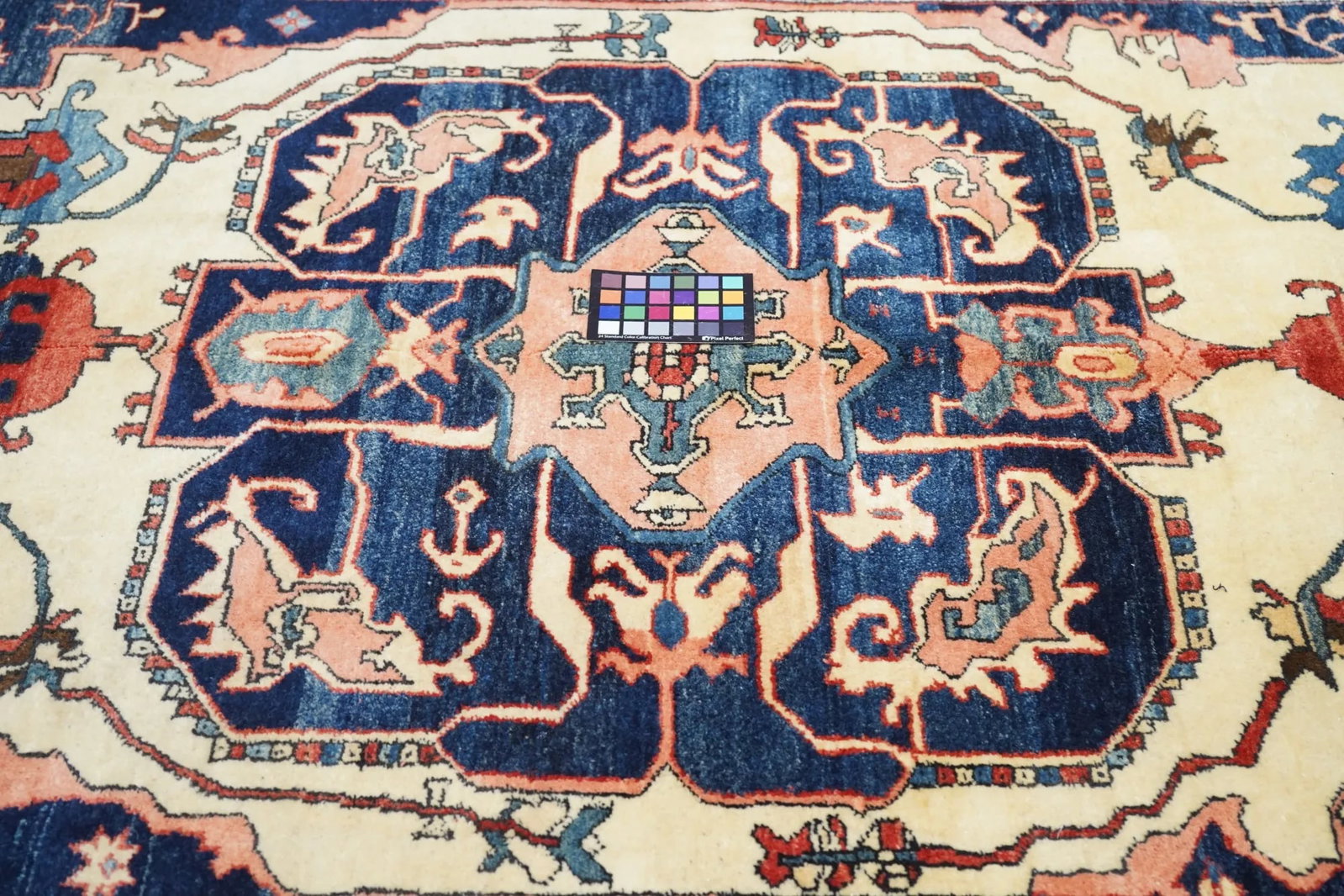 Early 21st Century Orange & Blue Serapi Rug 6'10 X 10'1" - 6