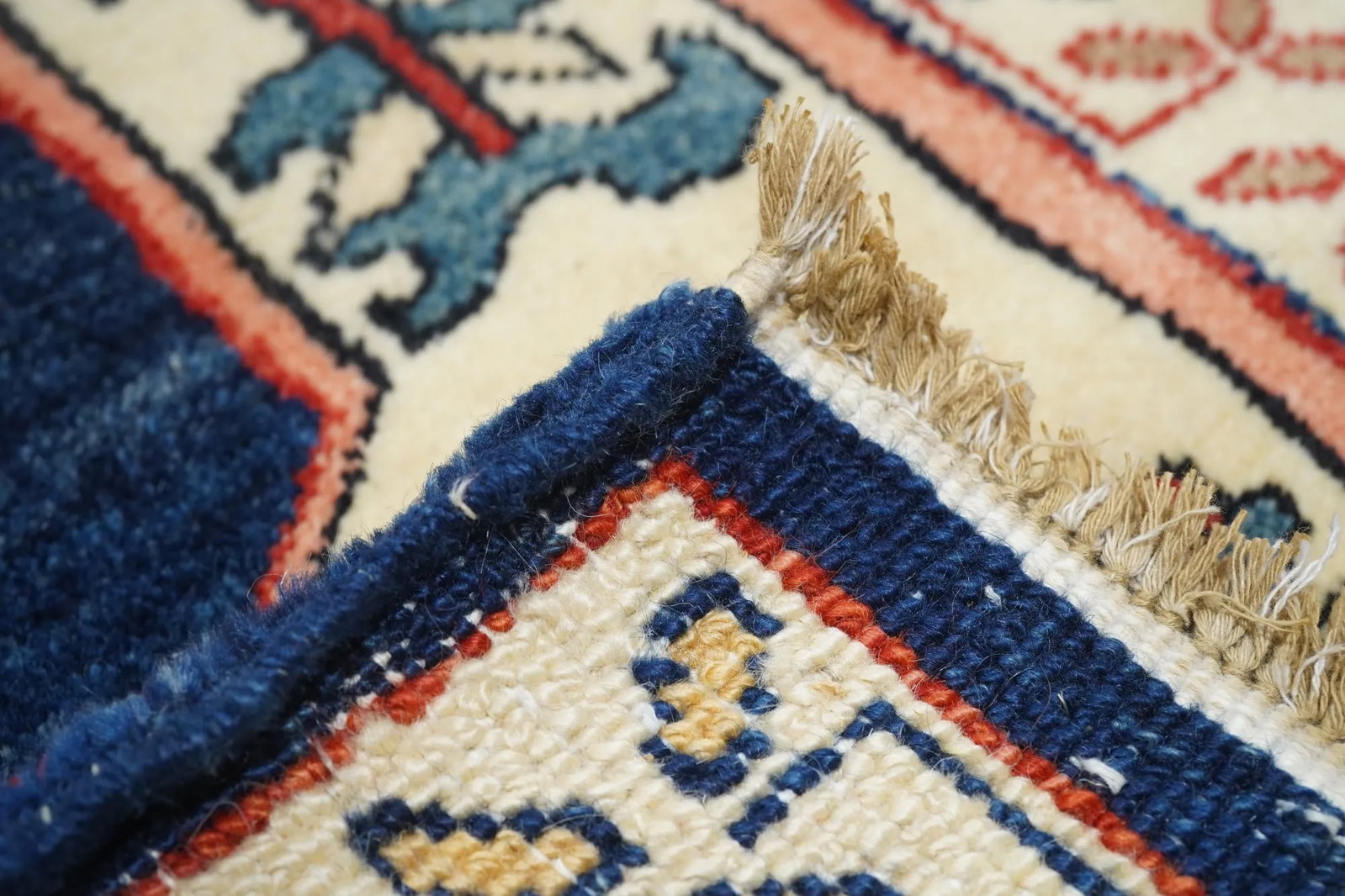 Early 21st Century Orange & Blue Serapi Rug 6'10 X 10'1" - 8