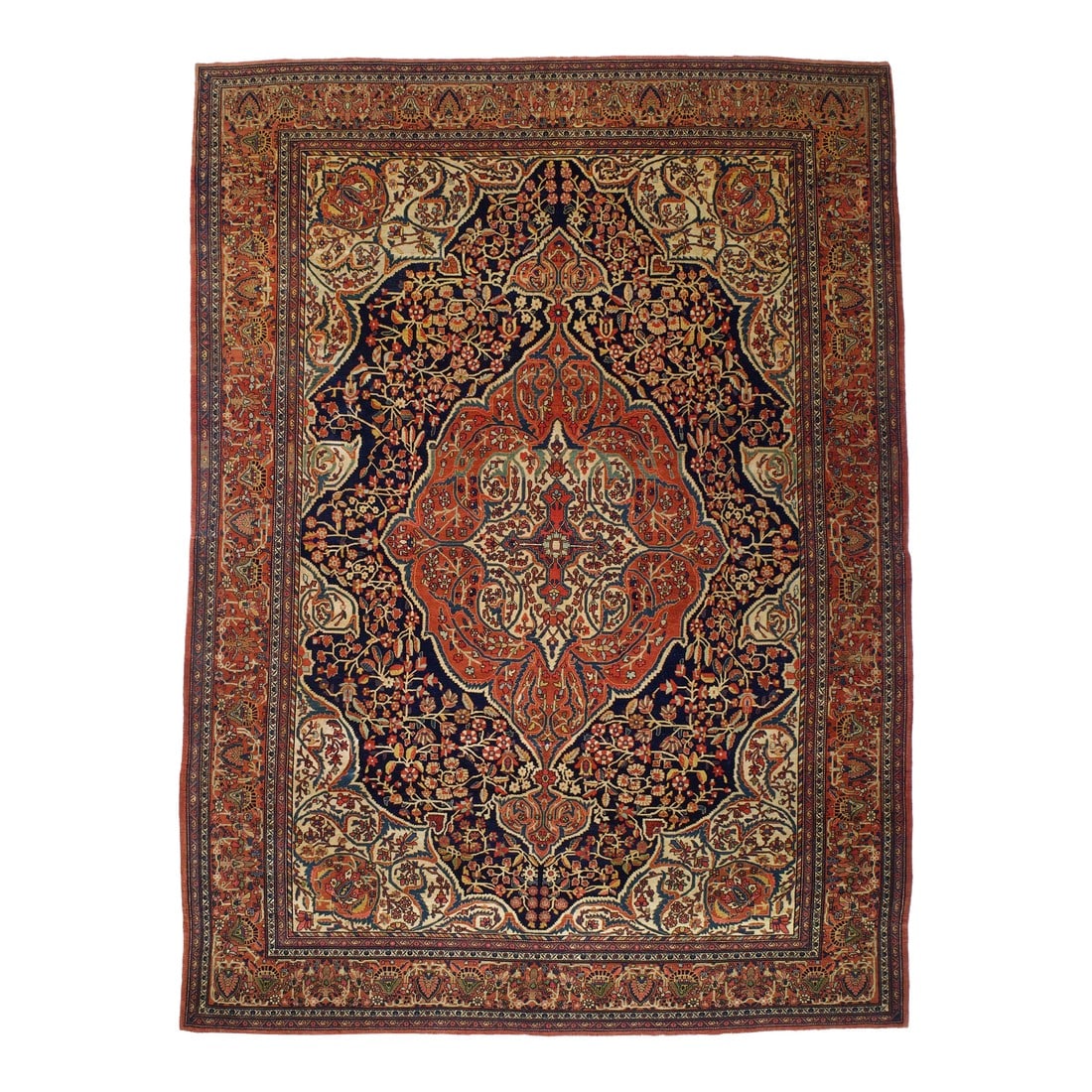 Antique Persian Farahan Sarouk Rug 8'10" X 12'5" (1 of 6)