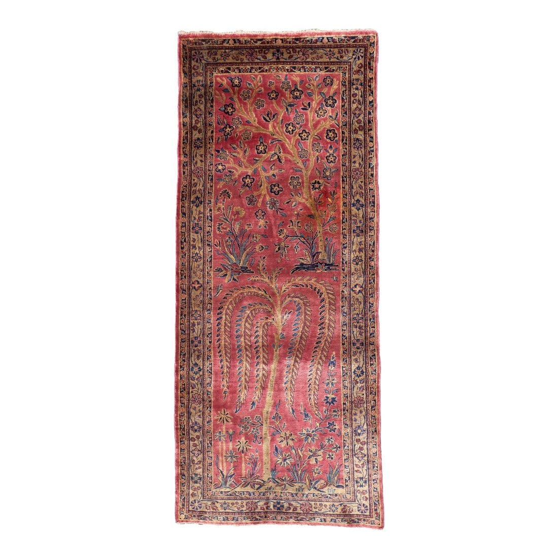 Antique Persian Kashan Rug 2'1" X 5'0" (1 of 9)