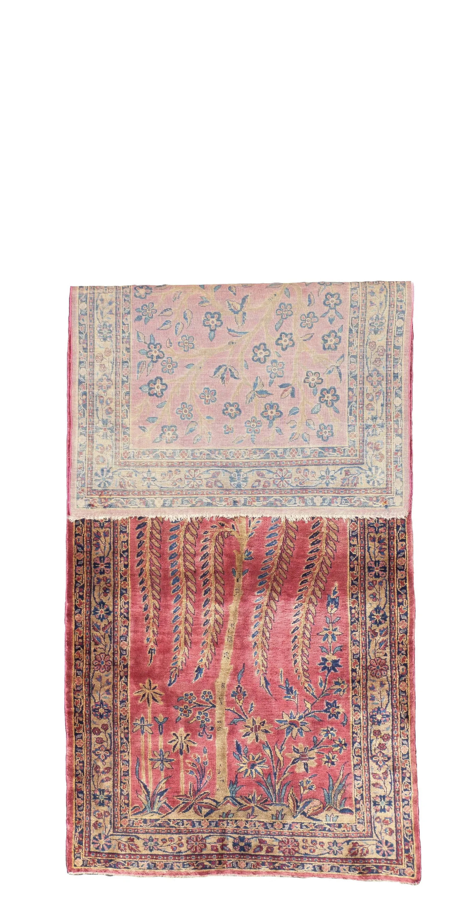 Antique Persian Kashan Rug 2'1" X 5'0" - 2