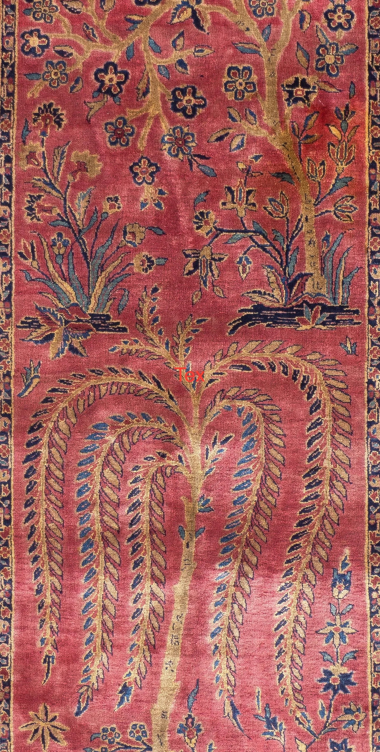 Antique Persian Kashan Rug 2'1" X 5'0" - 3