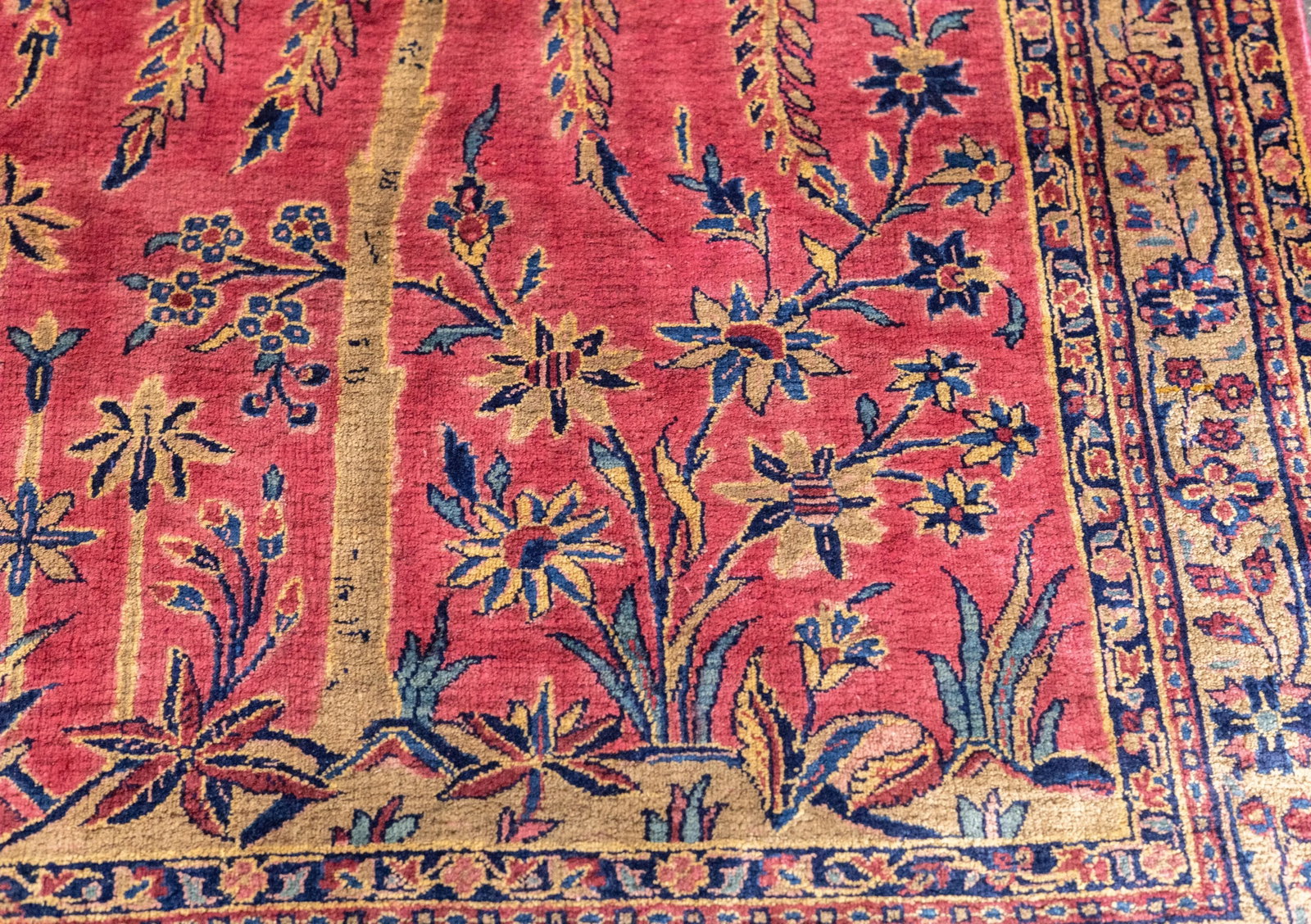 Antique Persian Kashan Rug 2'1" X 5'0" - 6