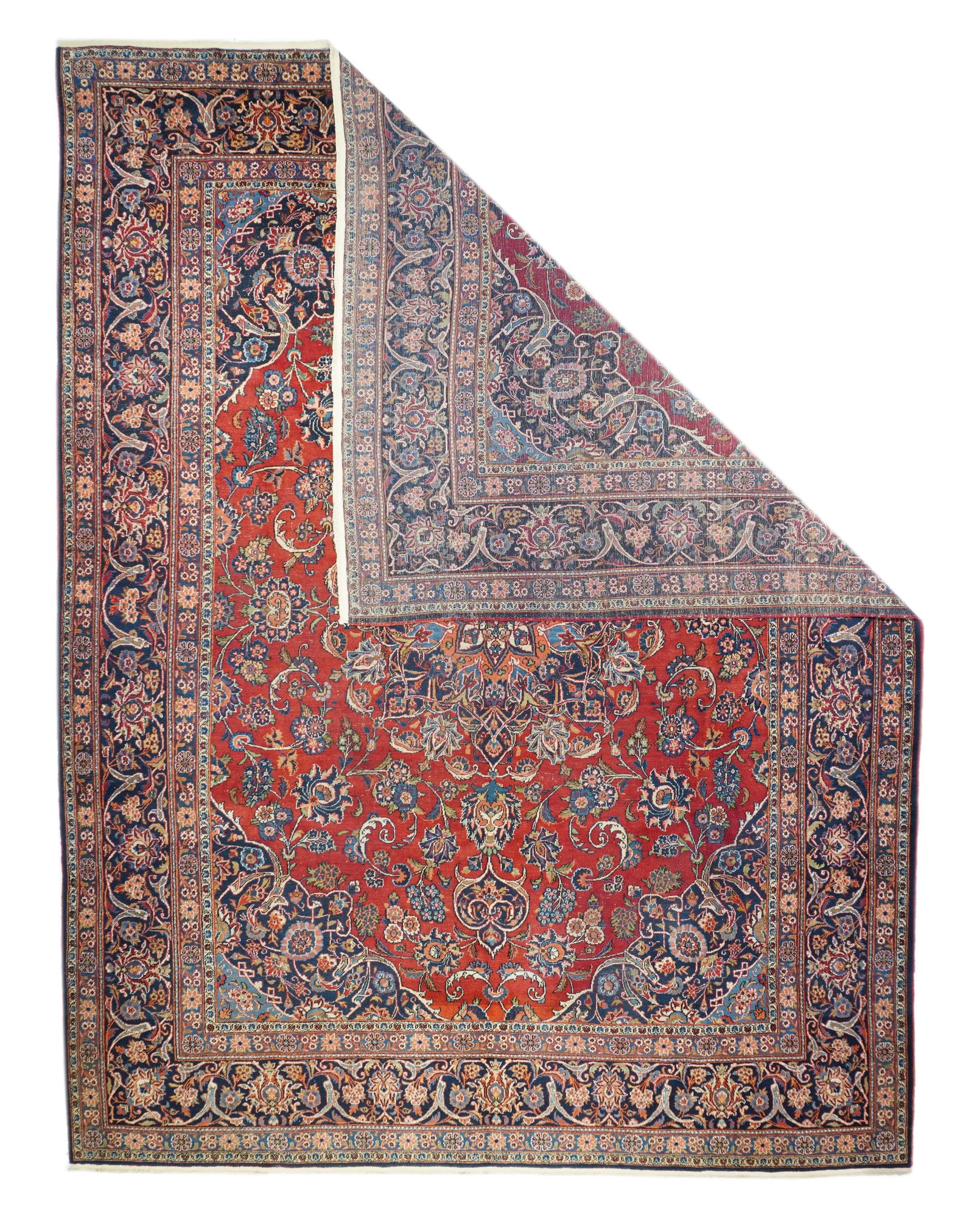 Vintage Persian Kashan Rug 9'8" X 12'6" - 2