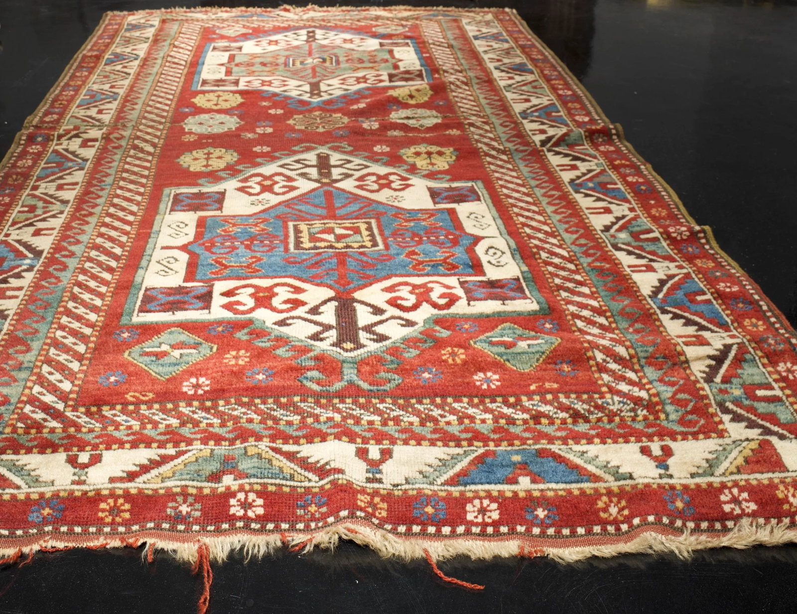 Antique Caucasian Kazak Rug 4'3" X 7'0" - 3
