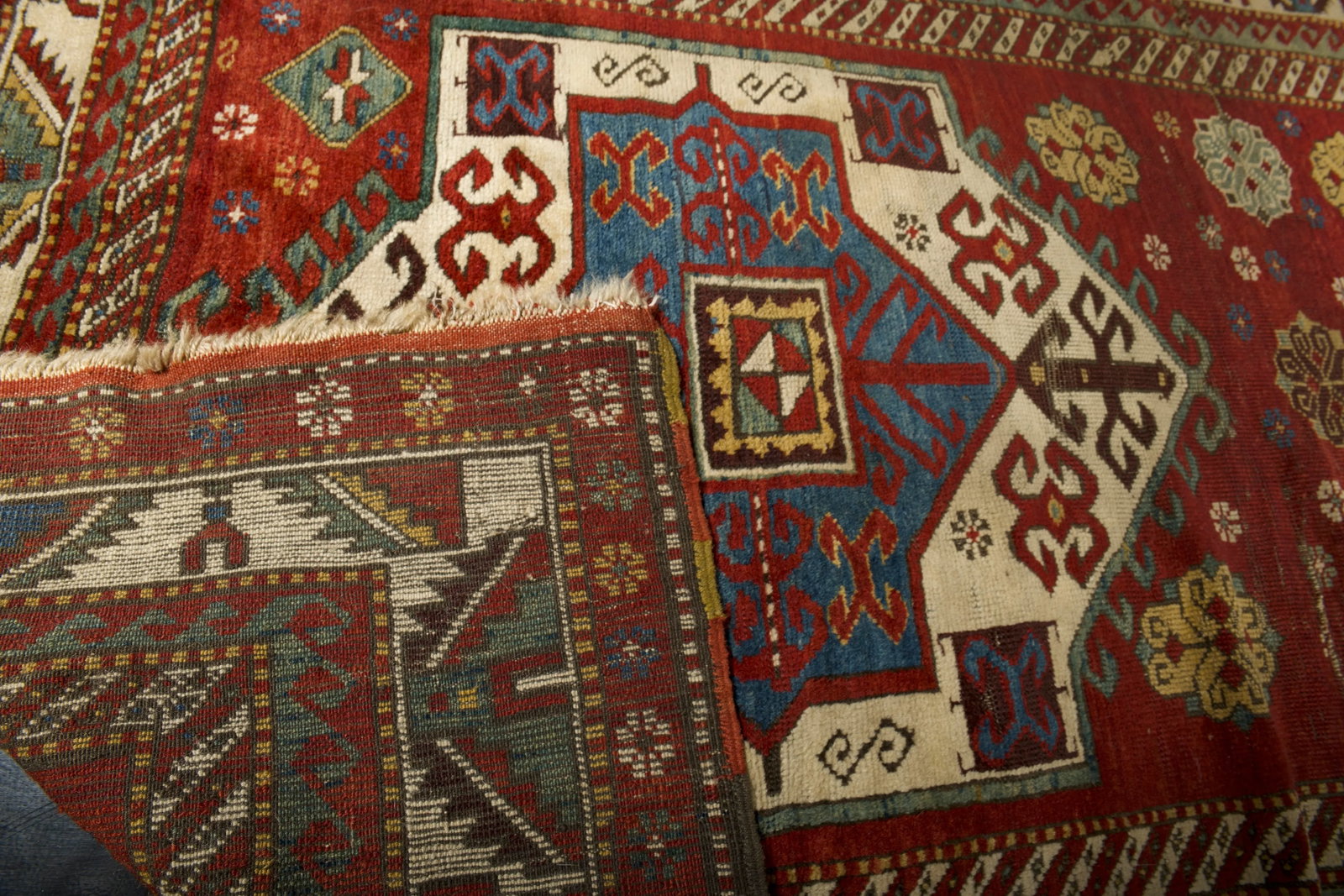 Antique Caucasian Kazak Rug 4'3" X 7'0" - 5