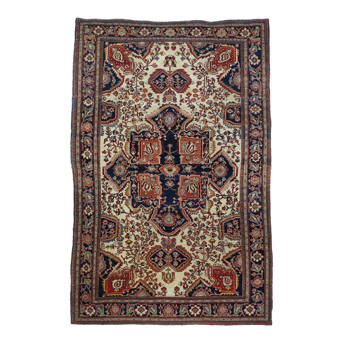 Antique Persian Farahan Sarouk Rug 4'6" X 6'9" (1 of 11)