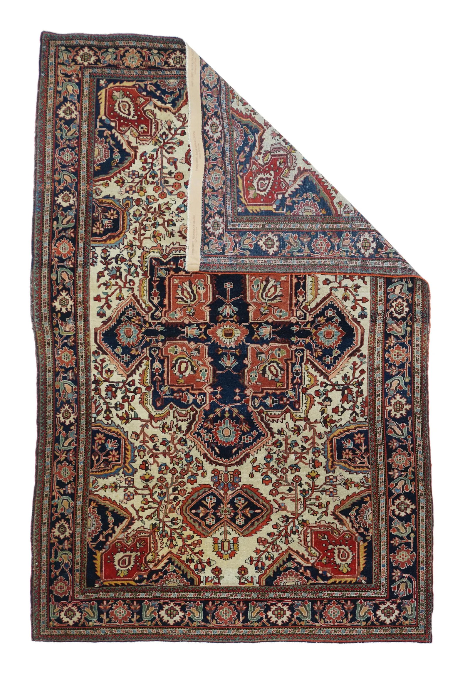 Antique Persian Farahan Sarouk Rug 4'6" X 6'9" - 2