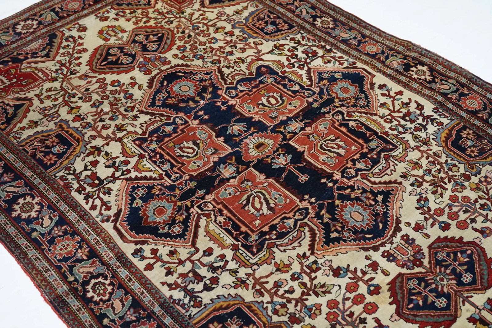 Antique Persian Farahan Sarouk Rug 4'6" X 6'9" - 4