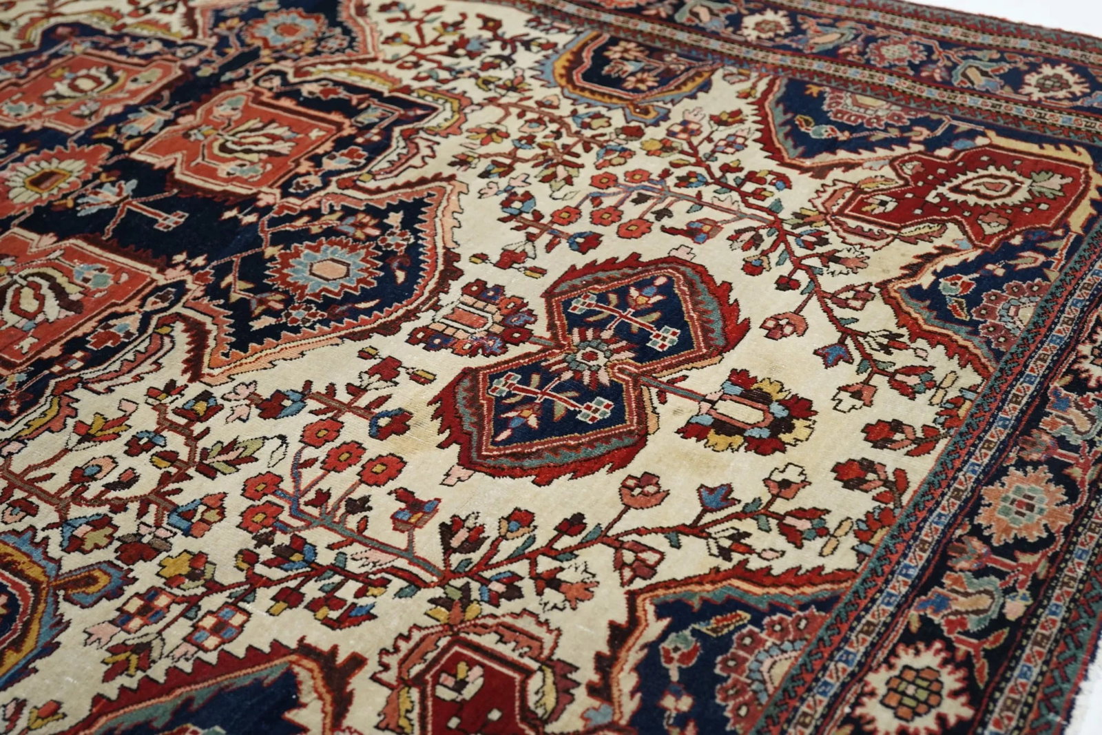 Antique Persian Farahan Sarouk Rug 4'6" X 6'9" - 5