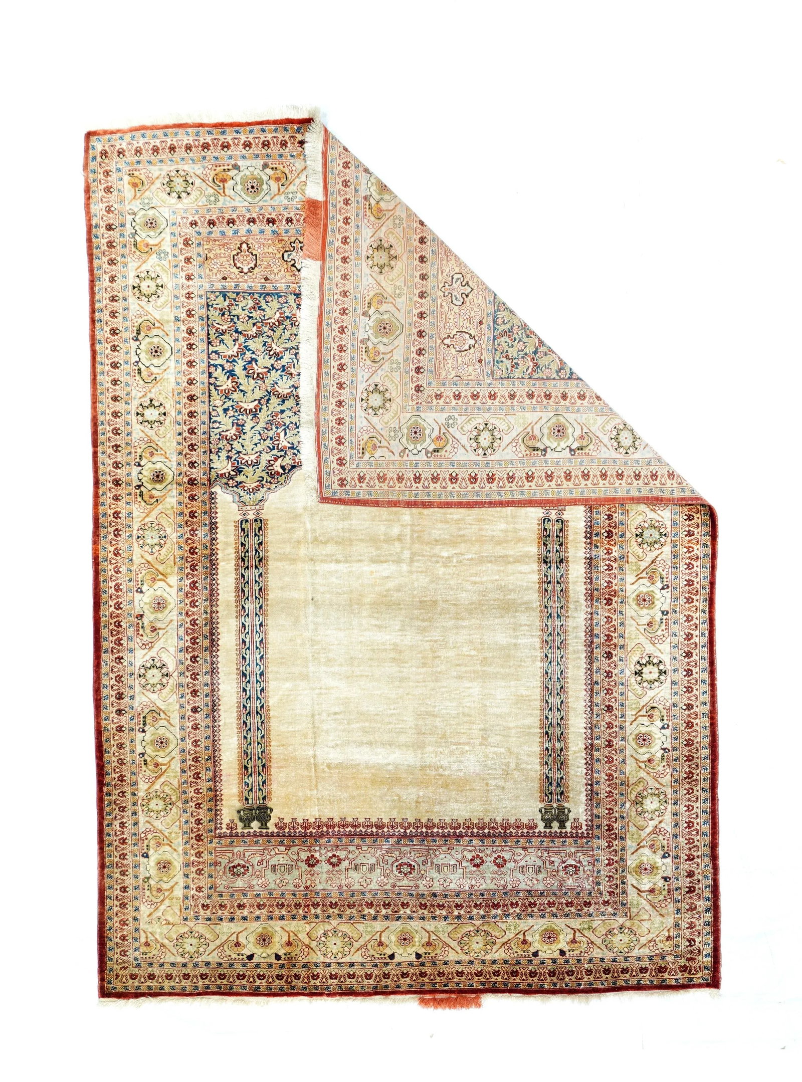 Antique Persian Tabriz Rug 4'0'' X 5'8'' - 2