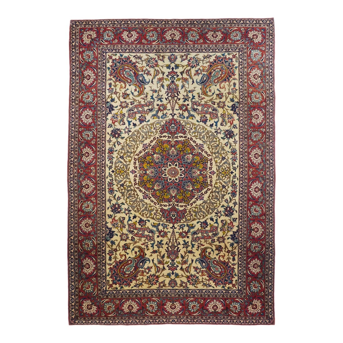 Antique Persian Isfahan Rug 6'11'' X 10'0'' (1 of 11)