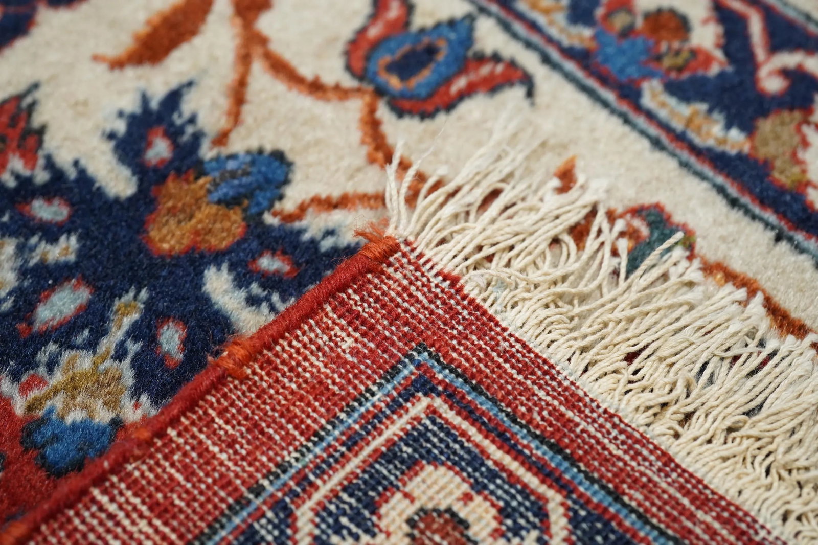 Vintage Persian Isfahan Rug 7'0" X 10'5" - 11