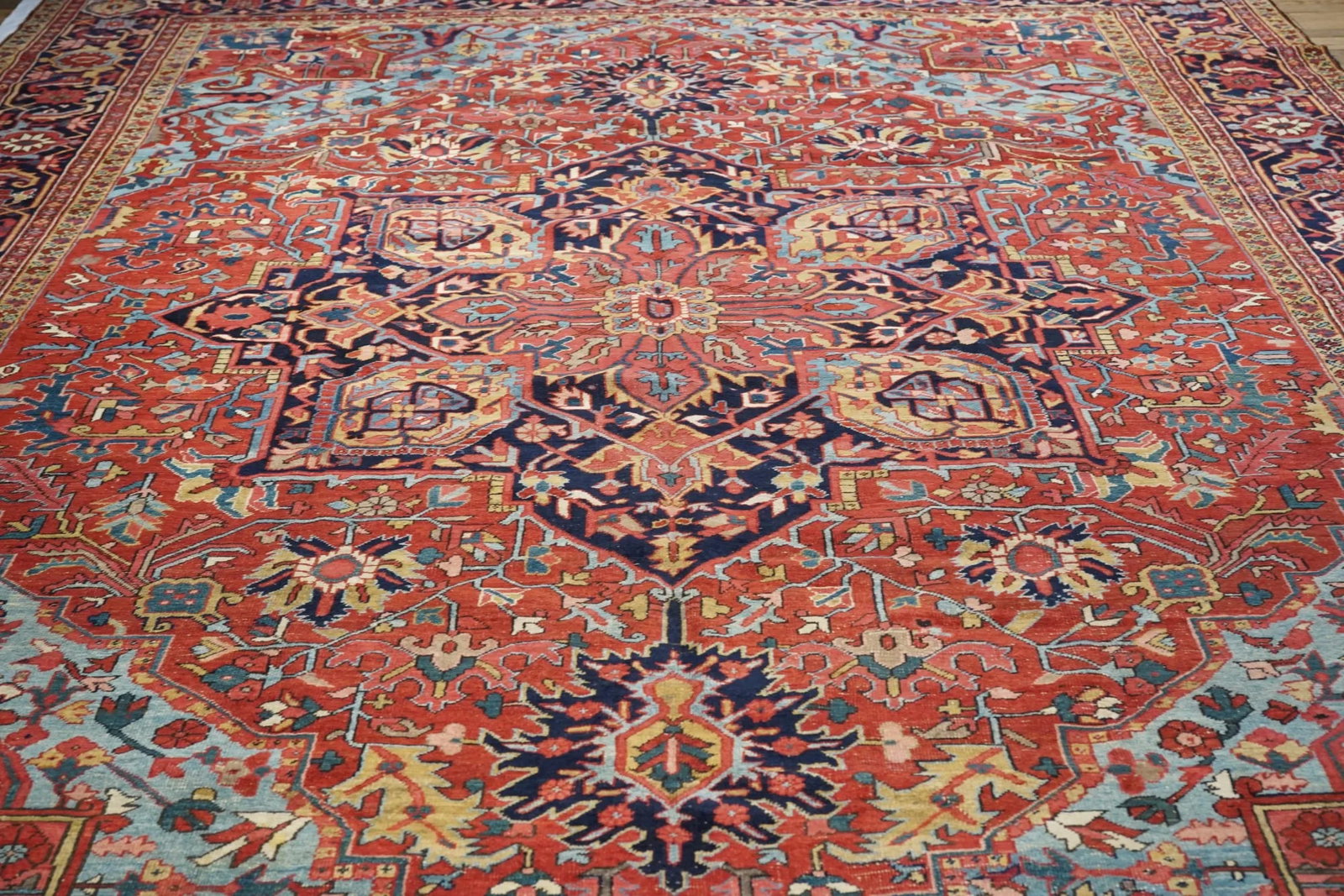 Antique Heriz Rug 12'0'' X 15'6'' - 4