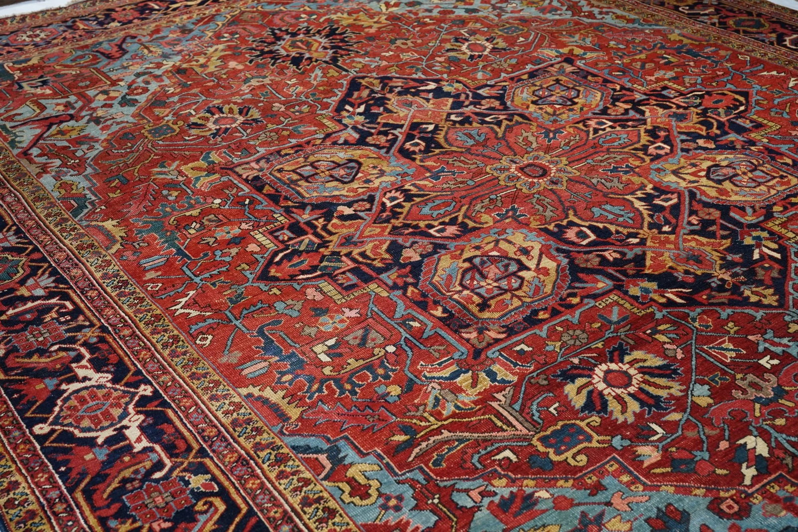 Antique Heriz Rug 12'0'' X 15'6'' - 7