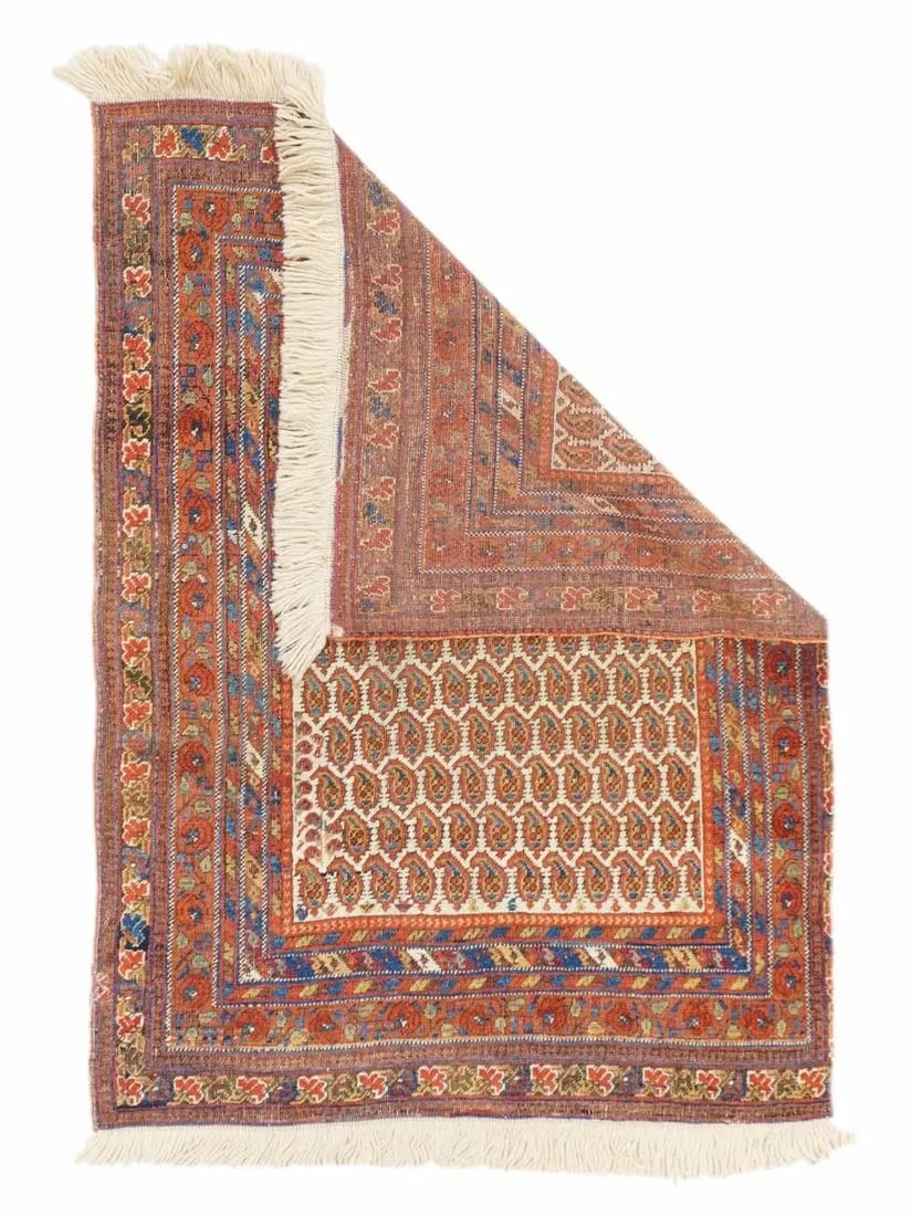 Antique Persian Tribal Afshar Rug 3'2'' X 4'2''` - 2