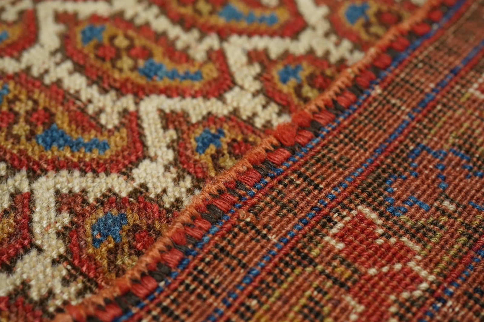 Antique Persian Tribal Afshar Rug 3'2'' X 4'2''` - 8