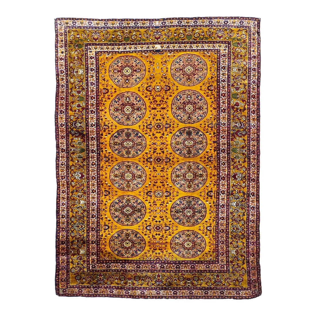 Antique Turkish Silk Rug 4'5'' X 6'3'' (1 of 8)