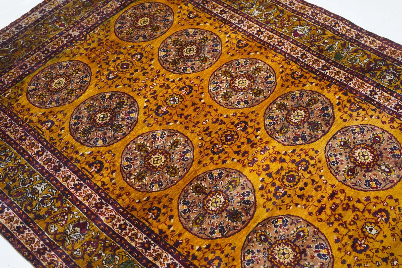 Antique Turkish Silk Rug 4'5'' X 6'3'' - 4