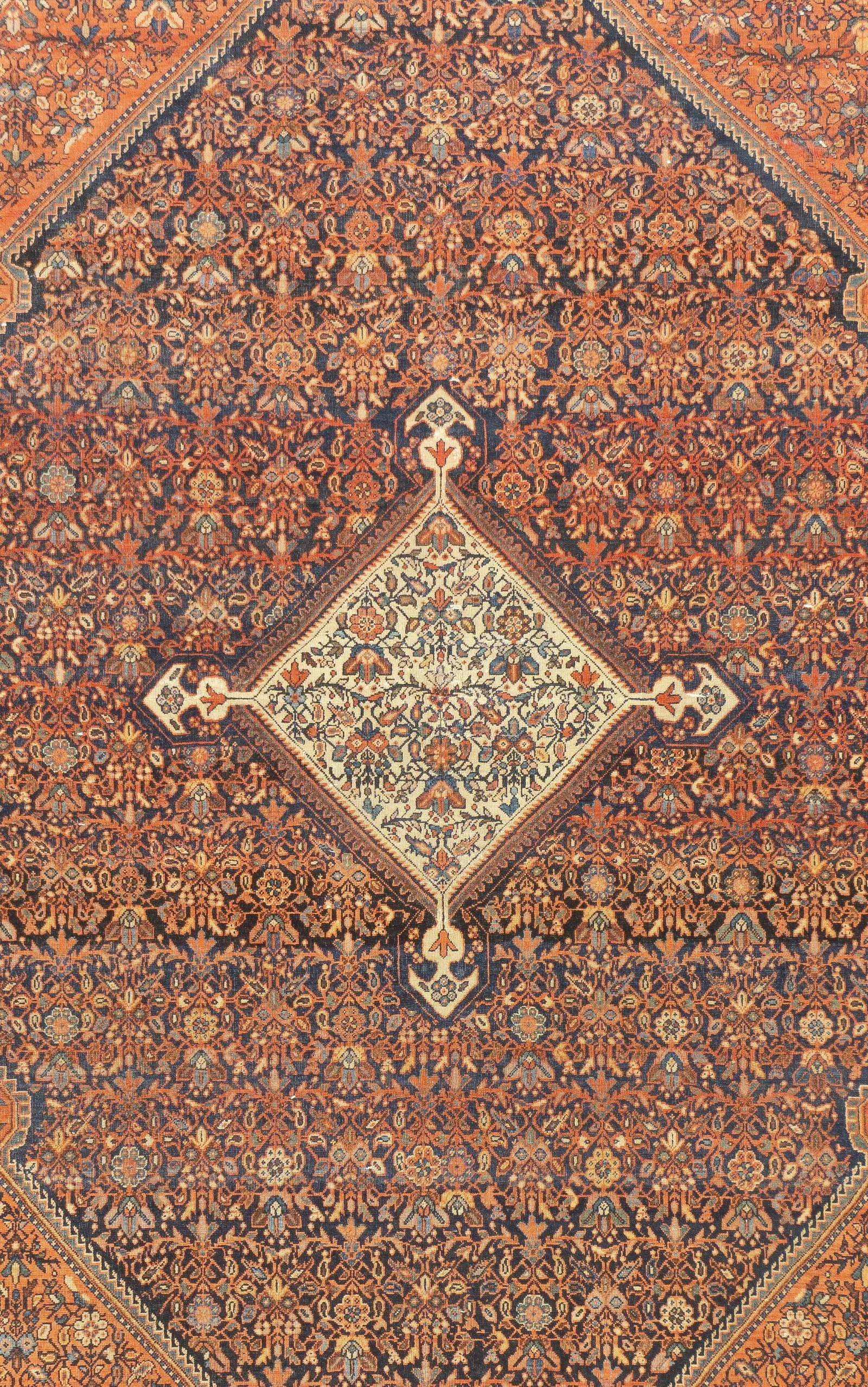 Antique Farahan Sarouk 4'1'' X 6'8'' - 4