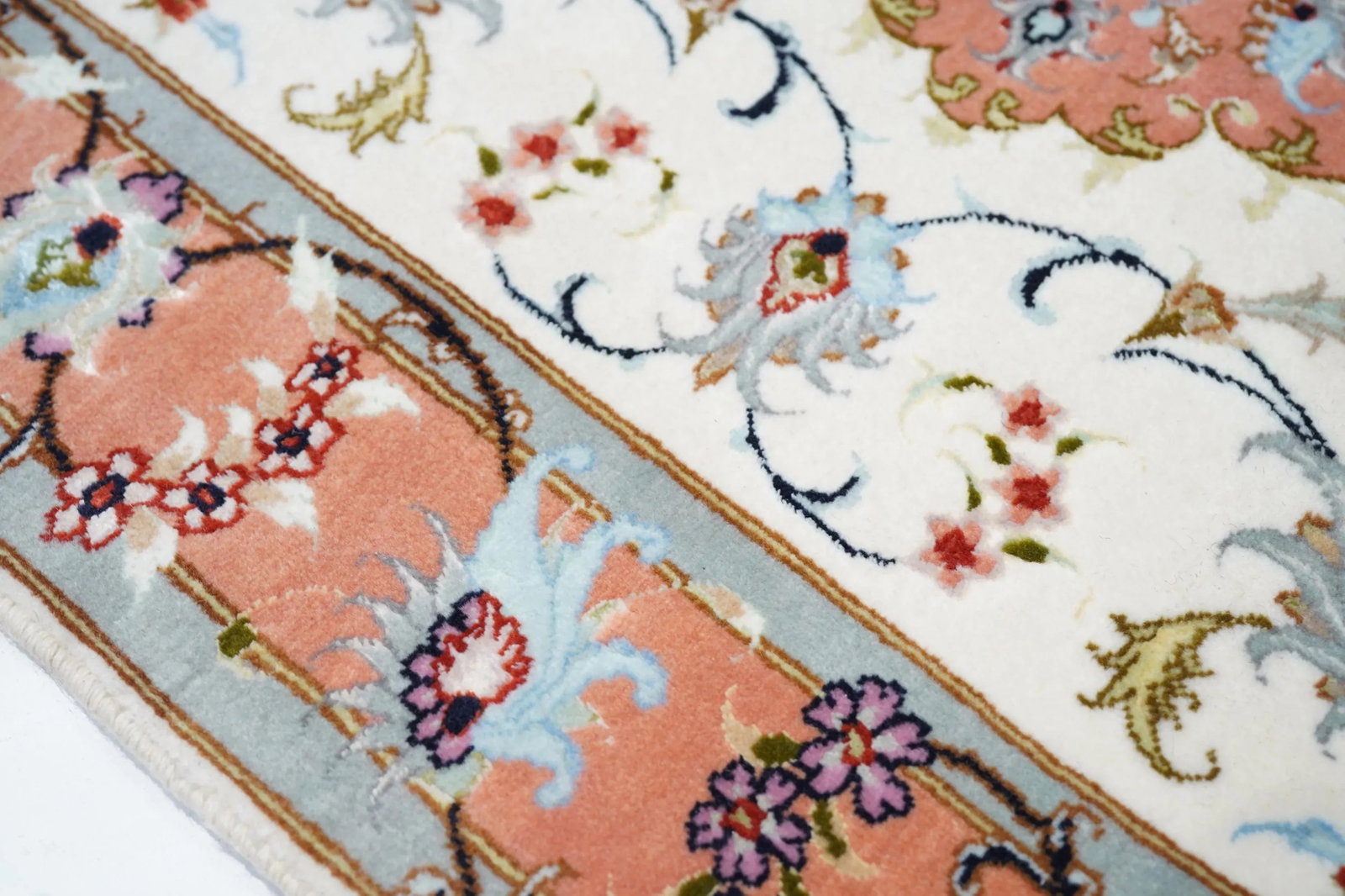Persian Tabriz Wool & Silk Runner 2'9'' X 13'4'' - 3